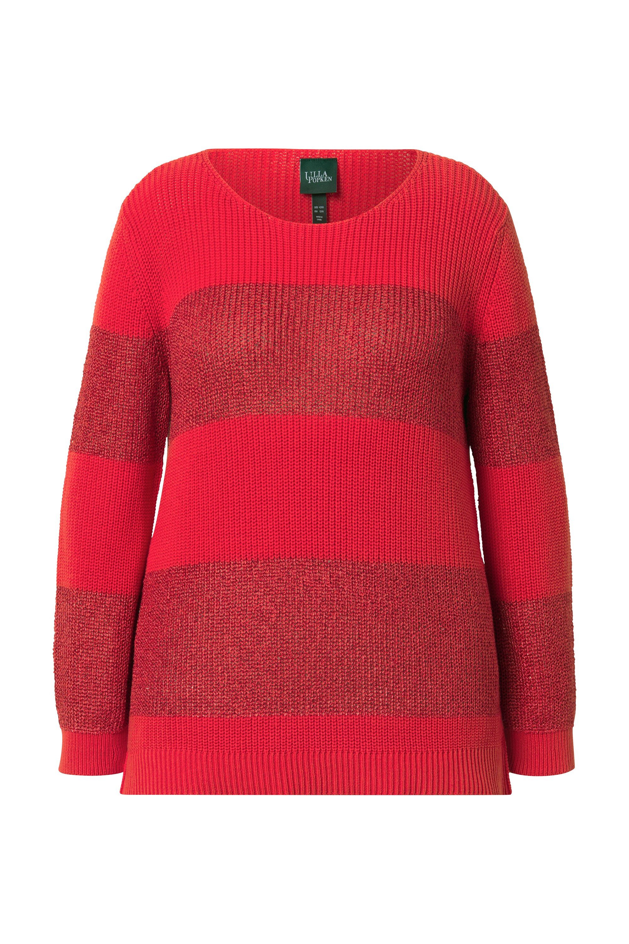Ulla Popken Strickpullover Pullover Pailletten U-Boot-Ausschnitt Langarm günstig online kaufen