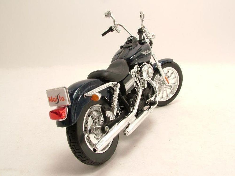 Maisto® Modellmotorrad Harley Davidson FXDBI Dyna Street Bob 2006 dunkelblau metallic, Maßstab 1:12