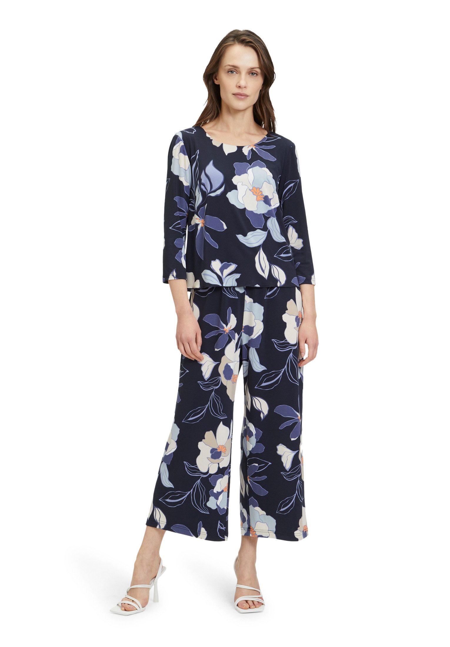 Betty Barclay Overall Betty Barclay Jumpsuit mit 3/4 Arm (1-tlg) Form