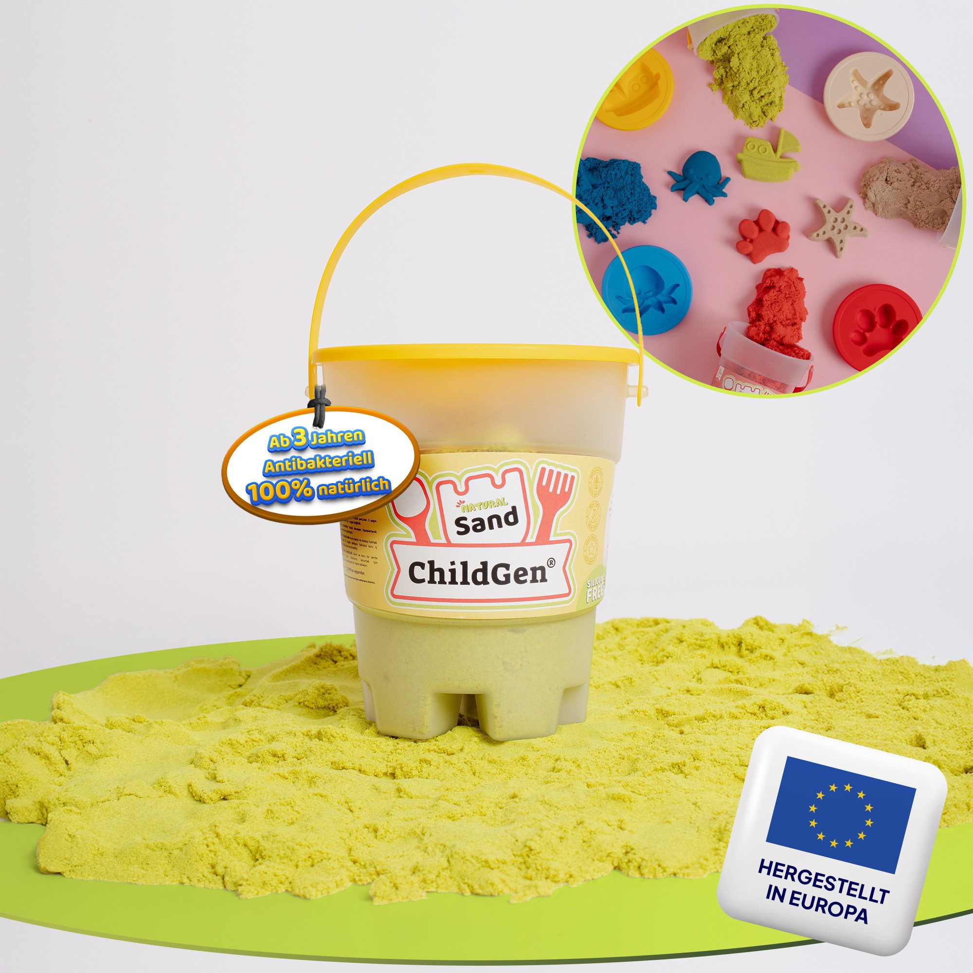 ChildGen Sandkasten Kinetischer Sand, Natürlich, ungiftig, günstig online kaufen