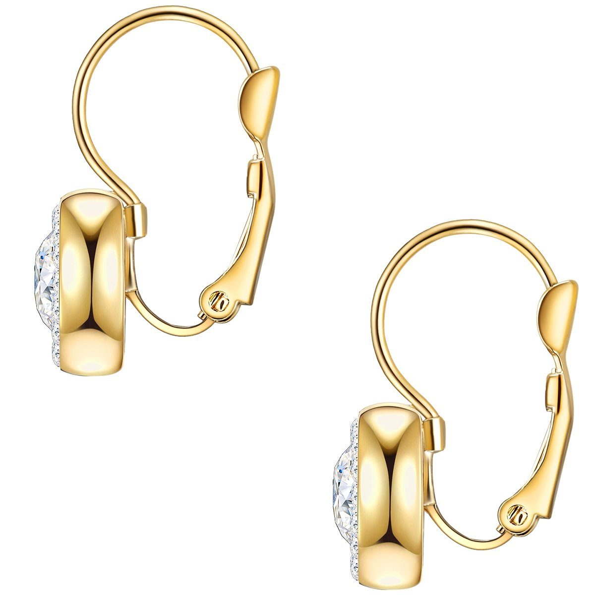 Lulu & Jane Paar Ohrhänger gelbgold, mit Glaskristall günstig online kaufen