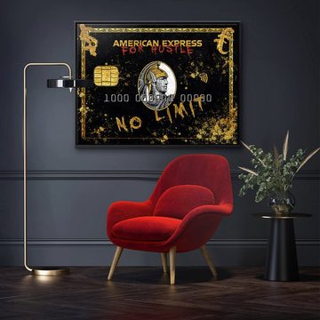 DOTCOMCANVAS® Leinwandbild American Express Hustler, Leinwandbild American Express Hustler schwarz gold mit premium Rahmen
