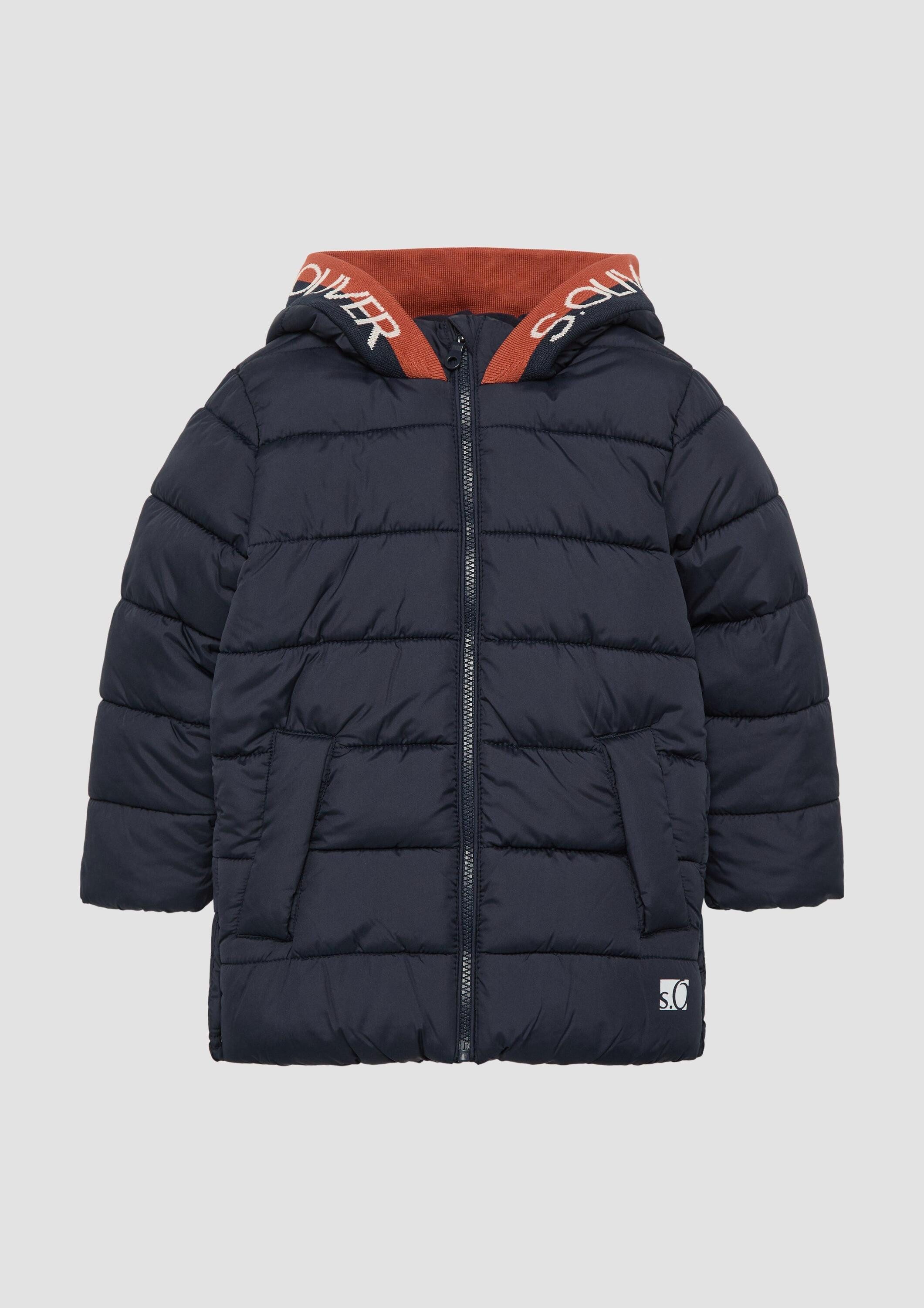 s.Oliver Funktionsmantel Outdoor-Mantel Steppjacke mit Kontraststreifen und Fleecefutter
