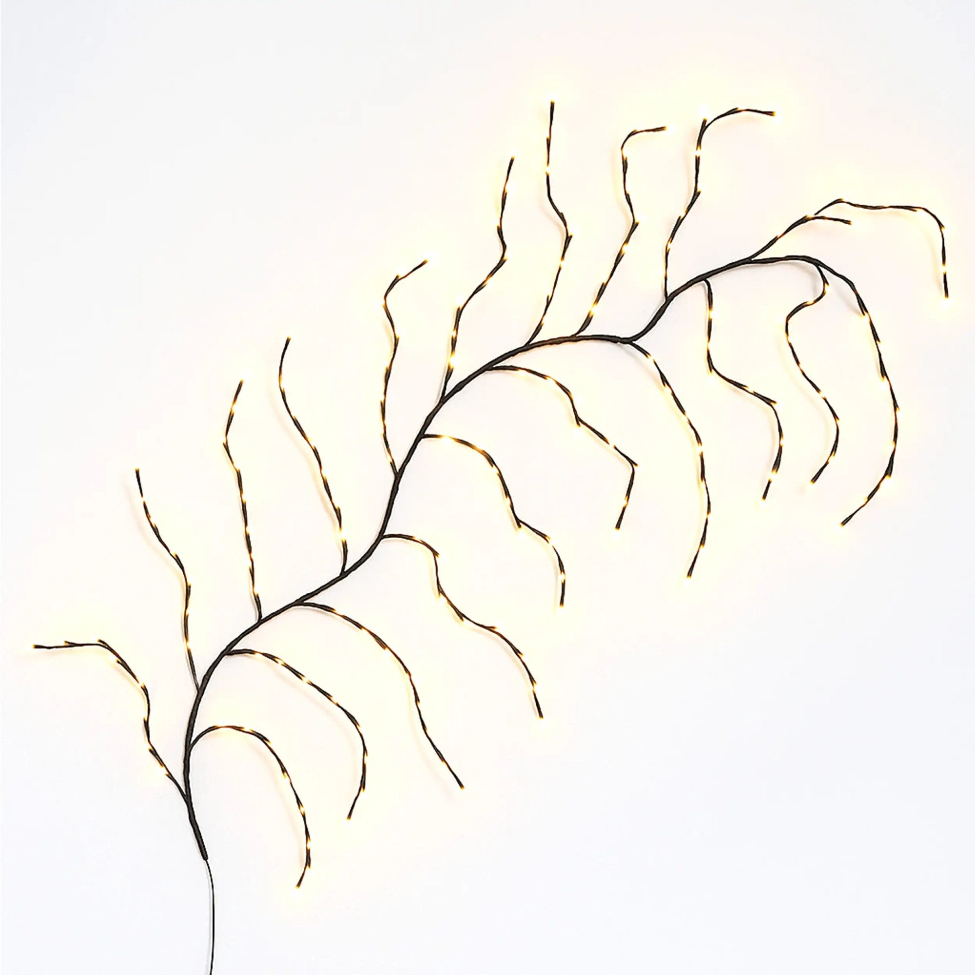Gartenpirat LED-Lichterkette Ast Weidenrebe 230 cm 160 LED warmweiß Timer-Funktion