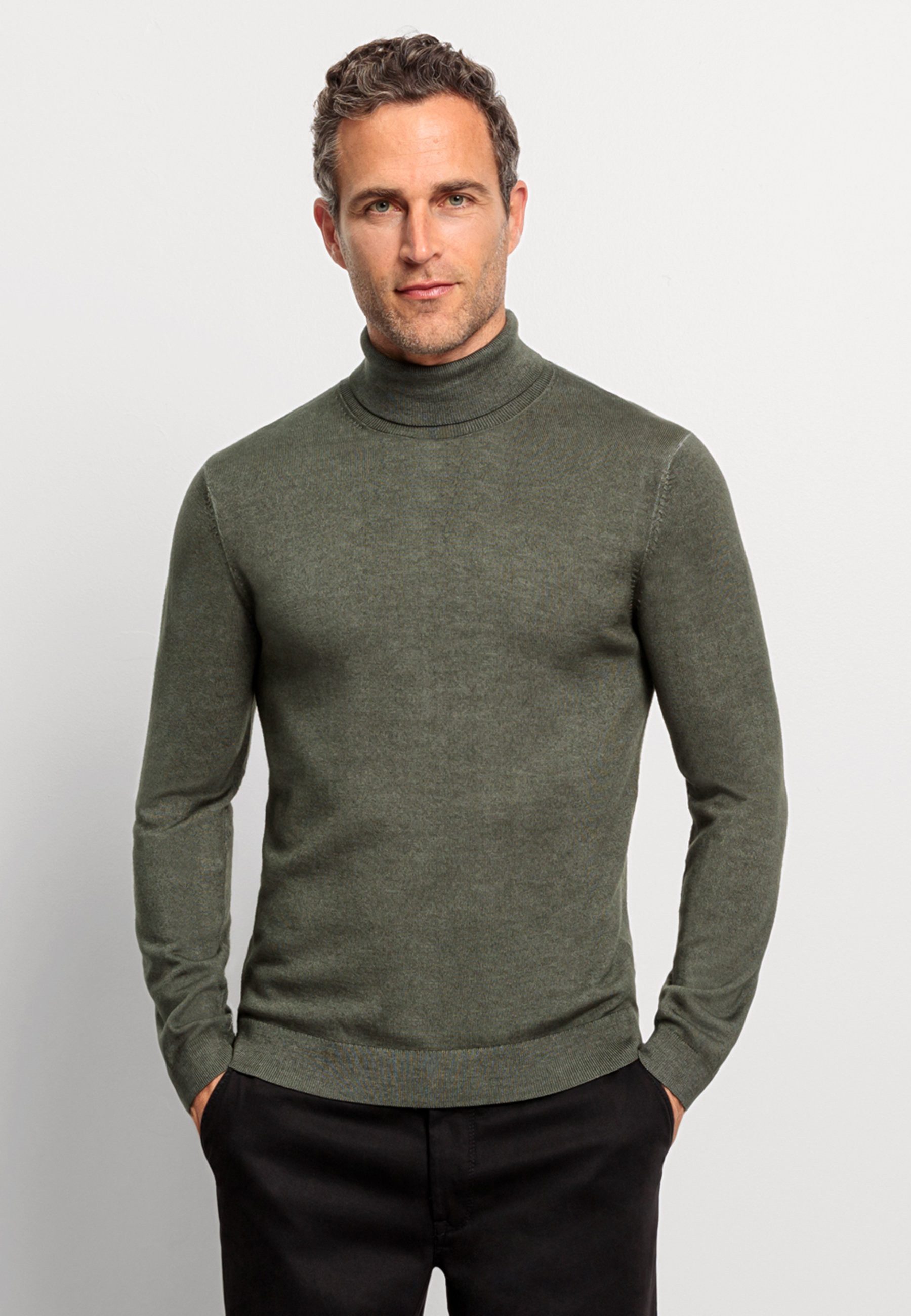 OLYMP Rollkragenpullover OLYMP Casual Strick