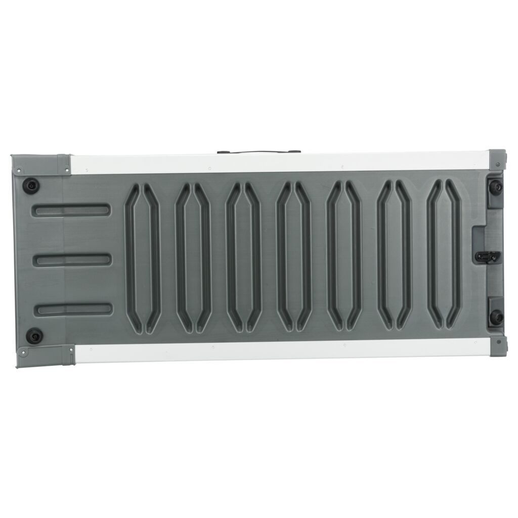 TRIXIE Hunderampe 2-fach Teleskop-Rampe, Aluminium/Sandpapier - grau - 43 × 100–180 cm