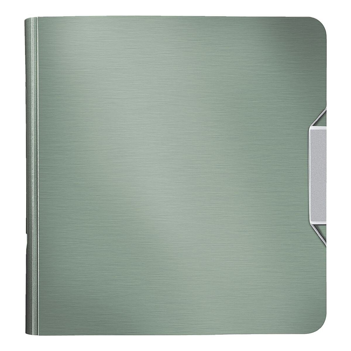 LEITZ Aktenordner 180° Active Style 1109, Ordner schmal, Alu-Optik, aufgeklebtes Rückenschild