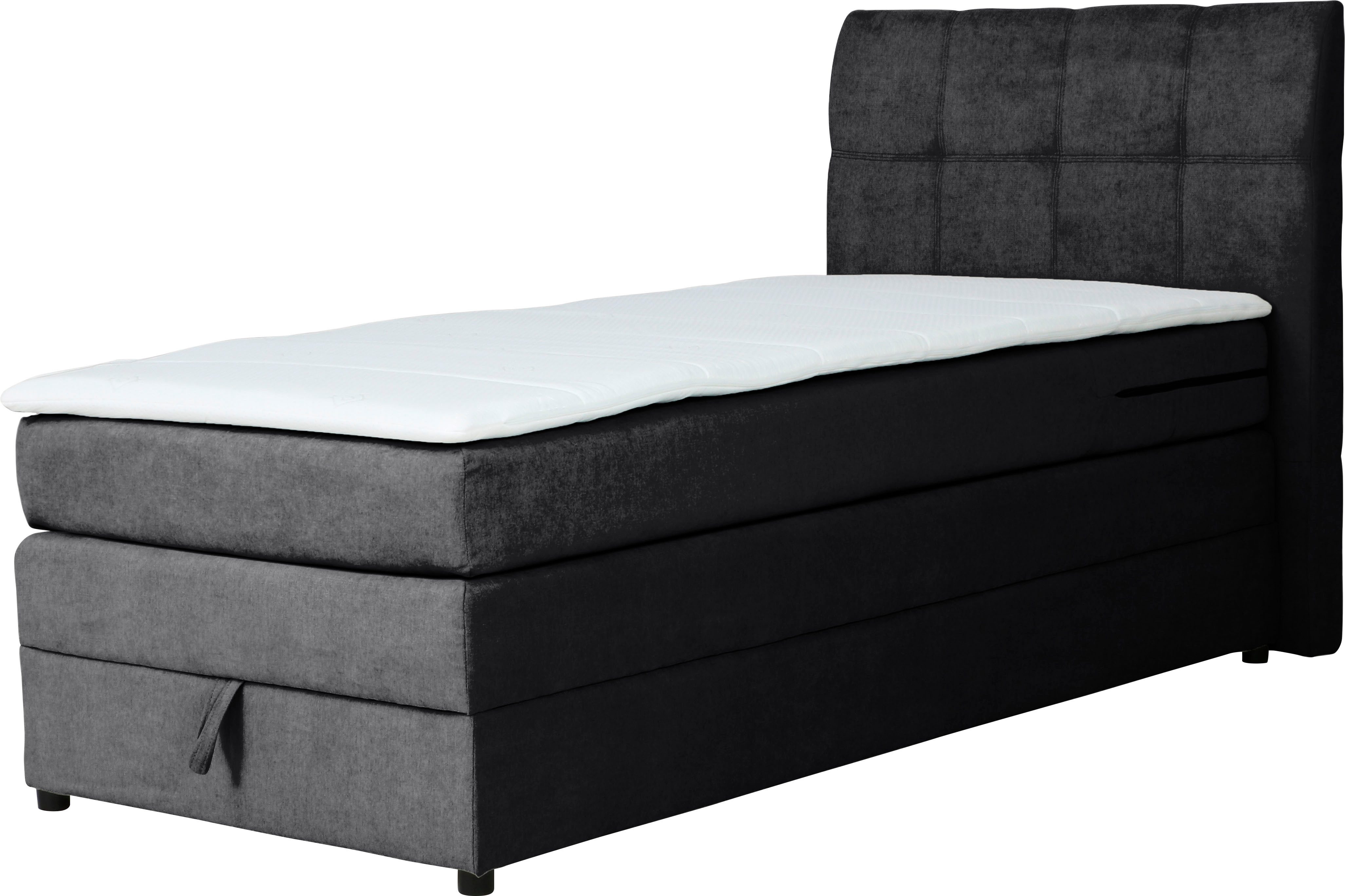 Home affaire Boxspringbett Finja, besonders komfortable Liegehöhe, mit praktischem Bettkasten