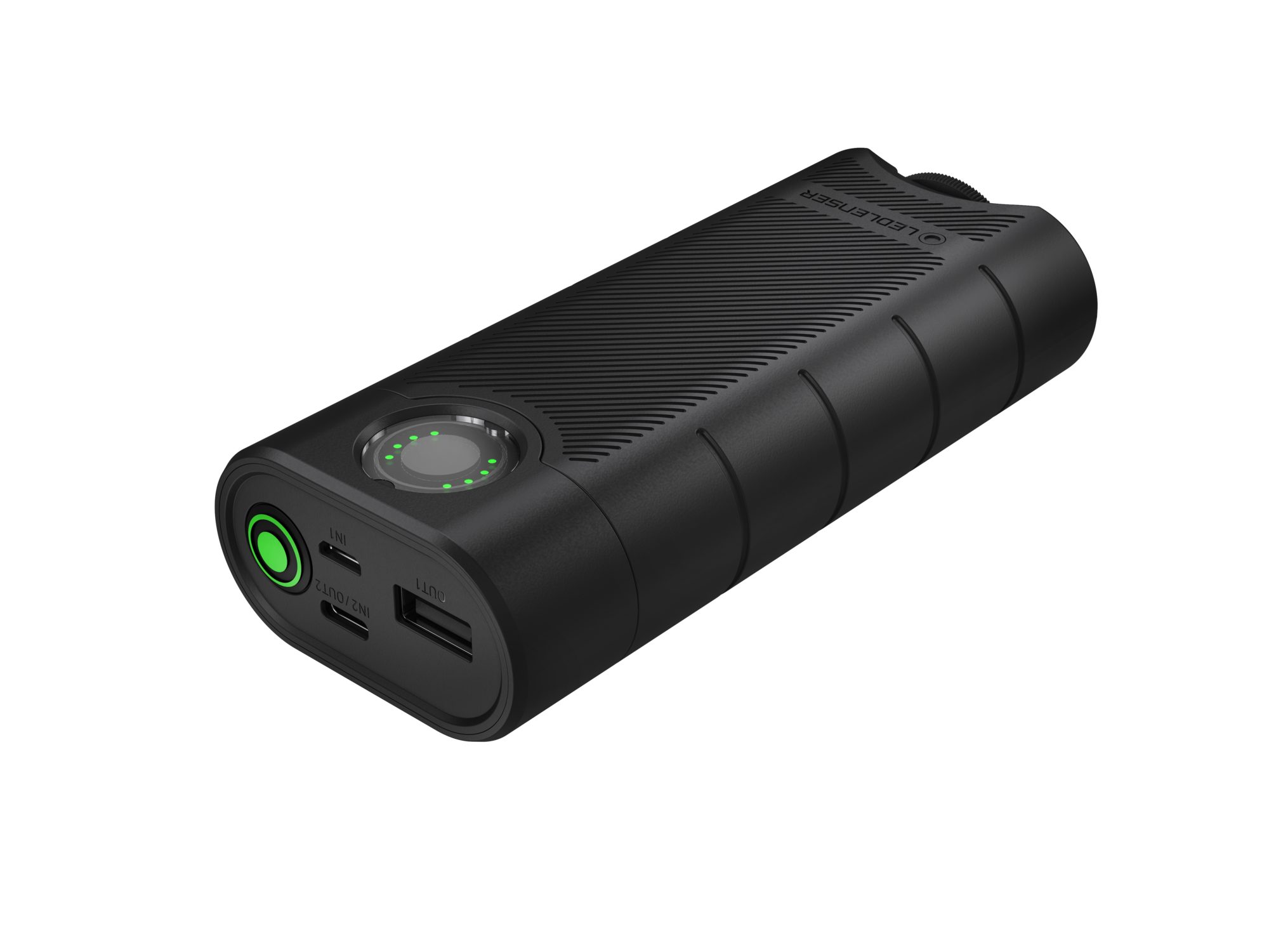 Ledlenser Taschenlampe Powerbank Flex 10, 2 Lithium Akkus, kurze Ladezeit, Robust, IP65, Lade-/Kapazitätsanzeige