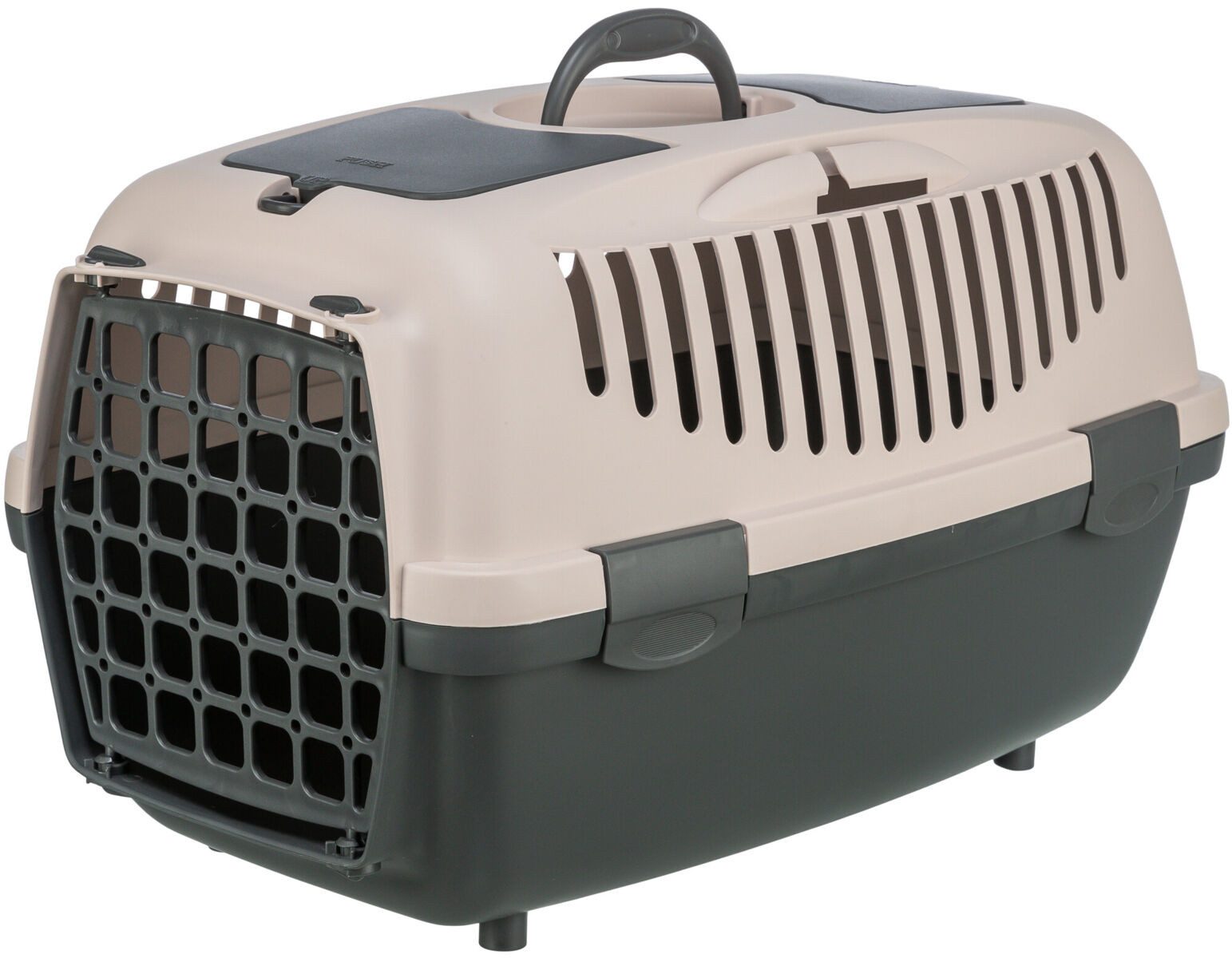 TRIXIE Tiertransportbox Transportbox Capri 1 & 2 - dunkelgrau/blush - 37 × 34 × 55 cm