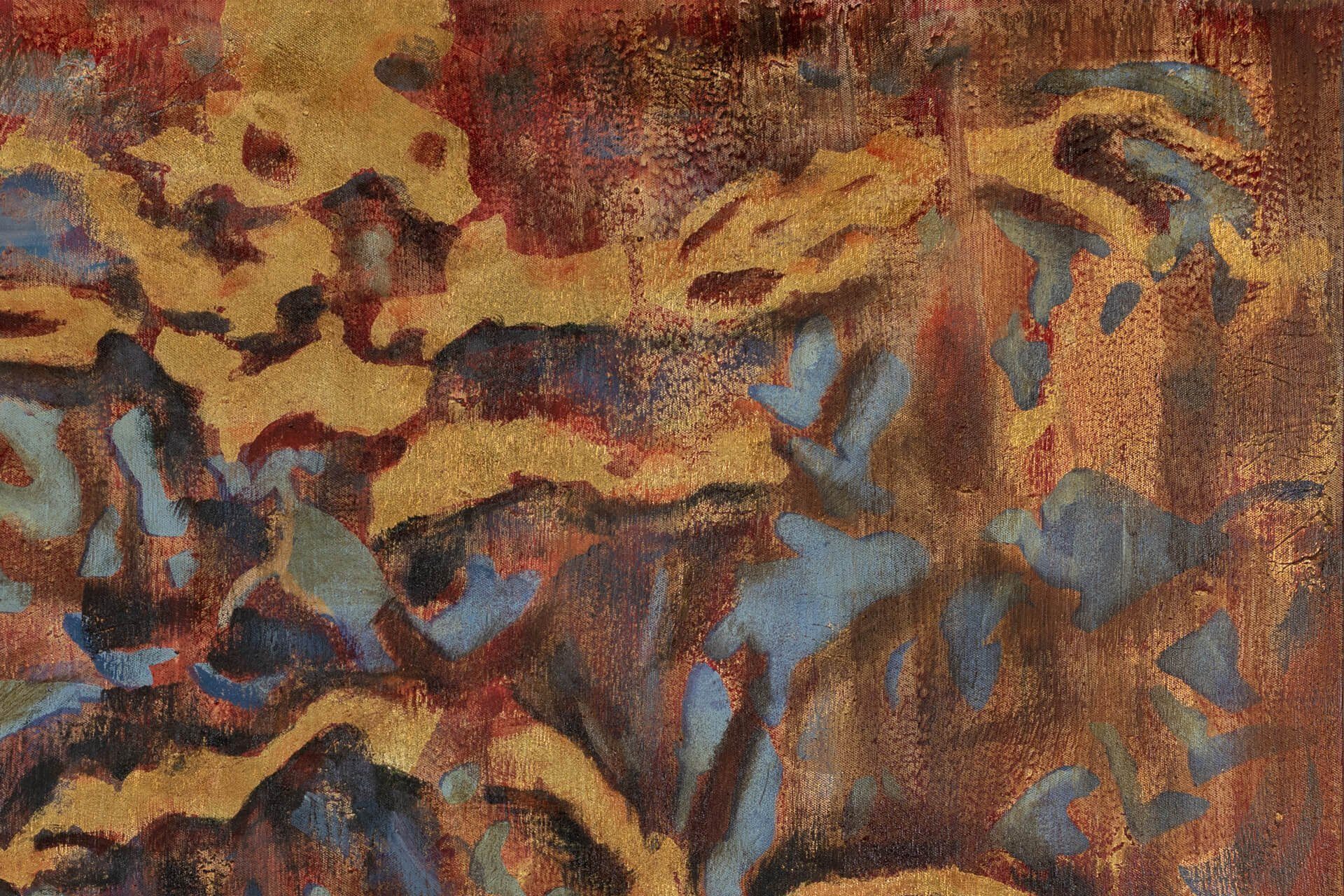 Marmor Bunter 100% 100x70 Wandbild cm, Gemälde HANDGEMALT KUNSTLOFT Wohnzimmer Leinwandbild
