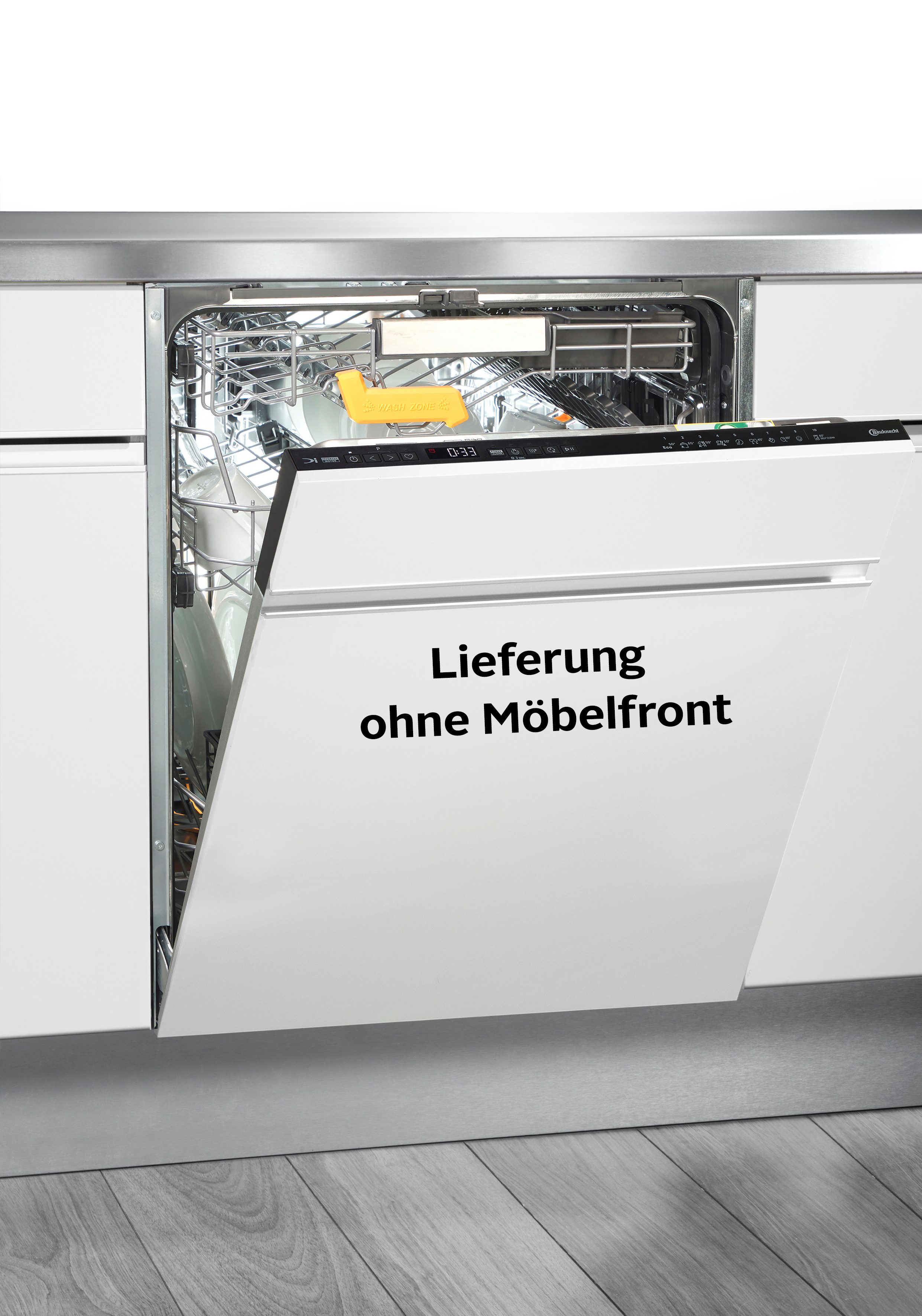 BAUKNECHT vollintegrierbarer Geschirrspüler BKSV1 IBM, 15 Maßgedecke, SpaceClean – die 3. Schublade für hohe Gläser und Müslischalen