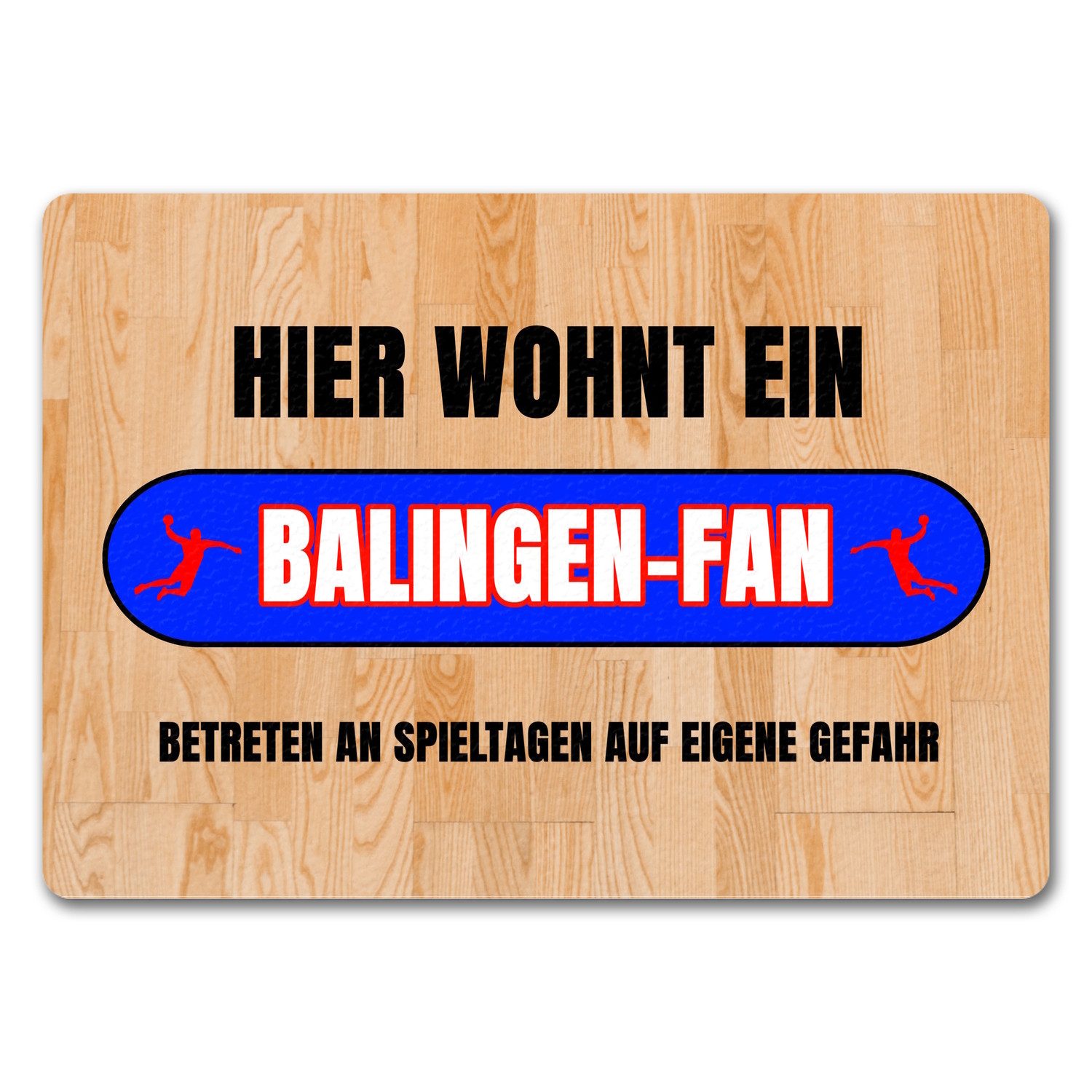 Fußmatte Hier wohnt ein Balingen Fan Fußmatte in 35x50 cm ohne Rand mit Motiv