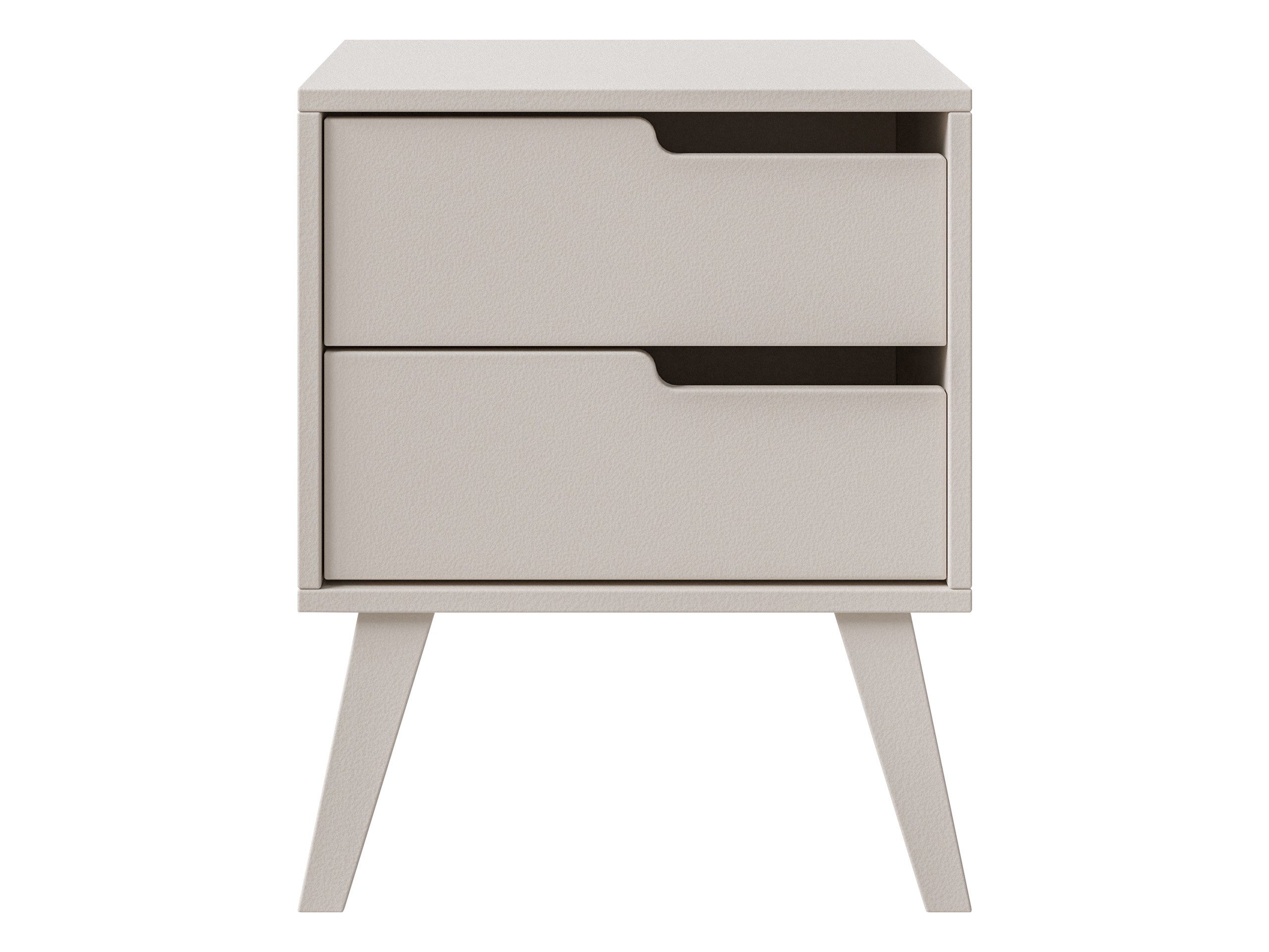 MIRJAN24 Nachttisch Nordelo 2S (mit zwei Schubleden), Links oder rechts, Holzfüße