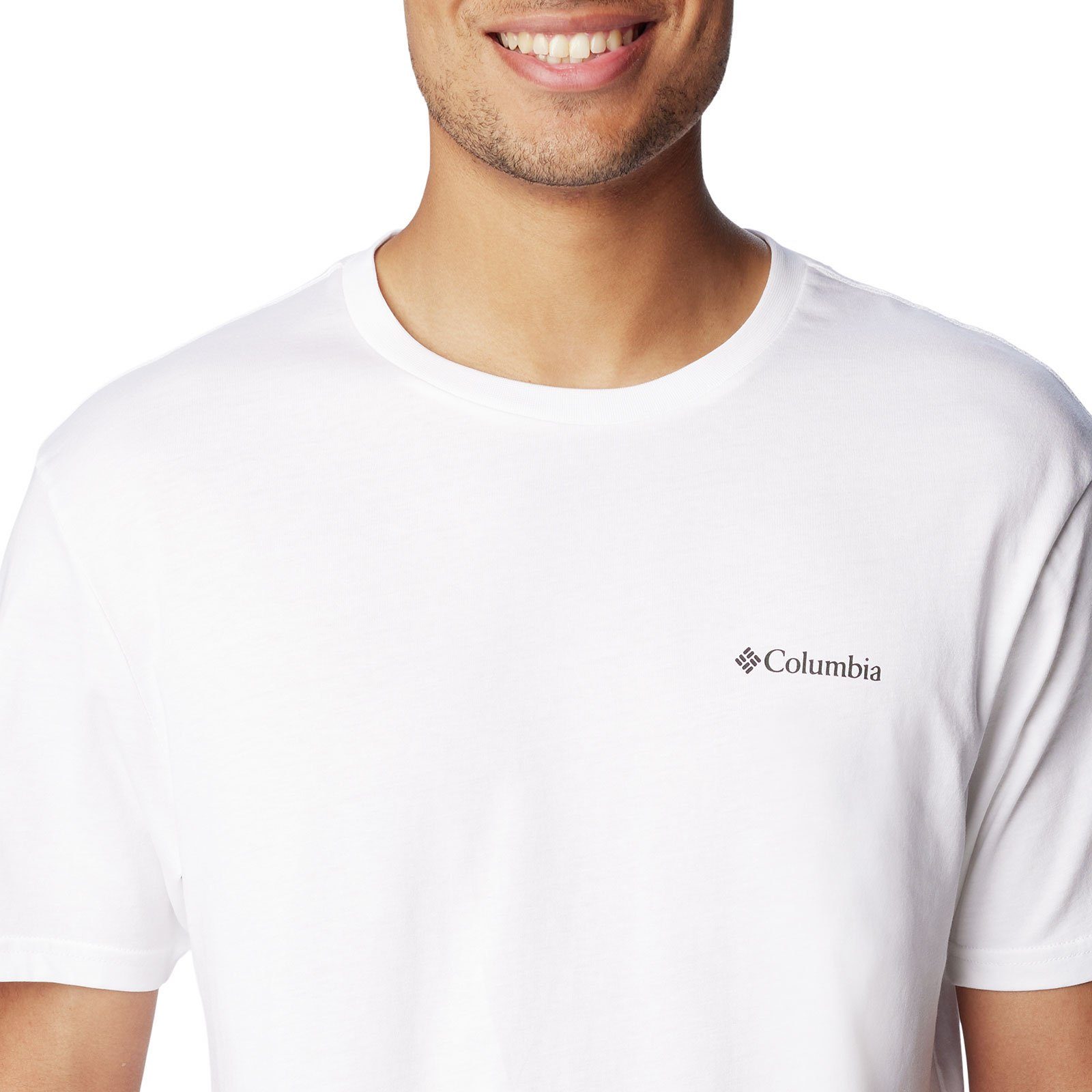 Columbia Kurzarmshirt Basic Logo™ Rundhalsausschnitt 112 mit white T-Shirt