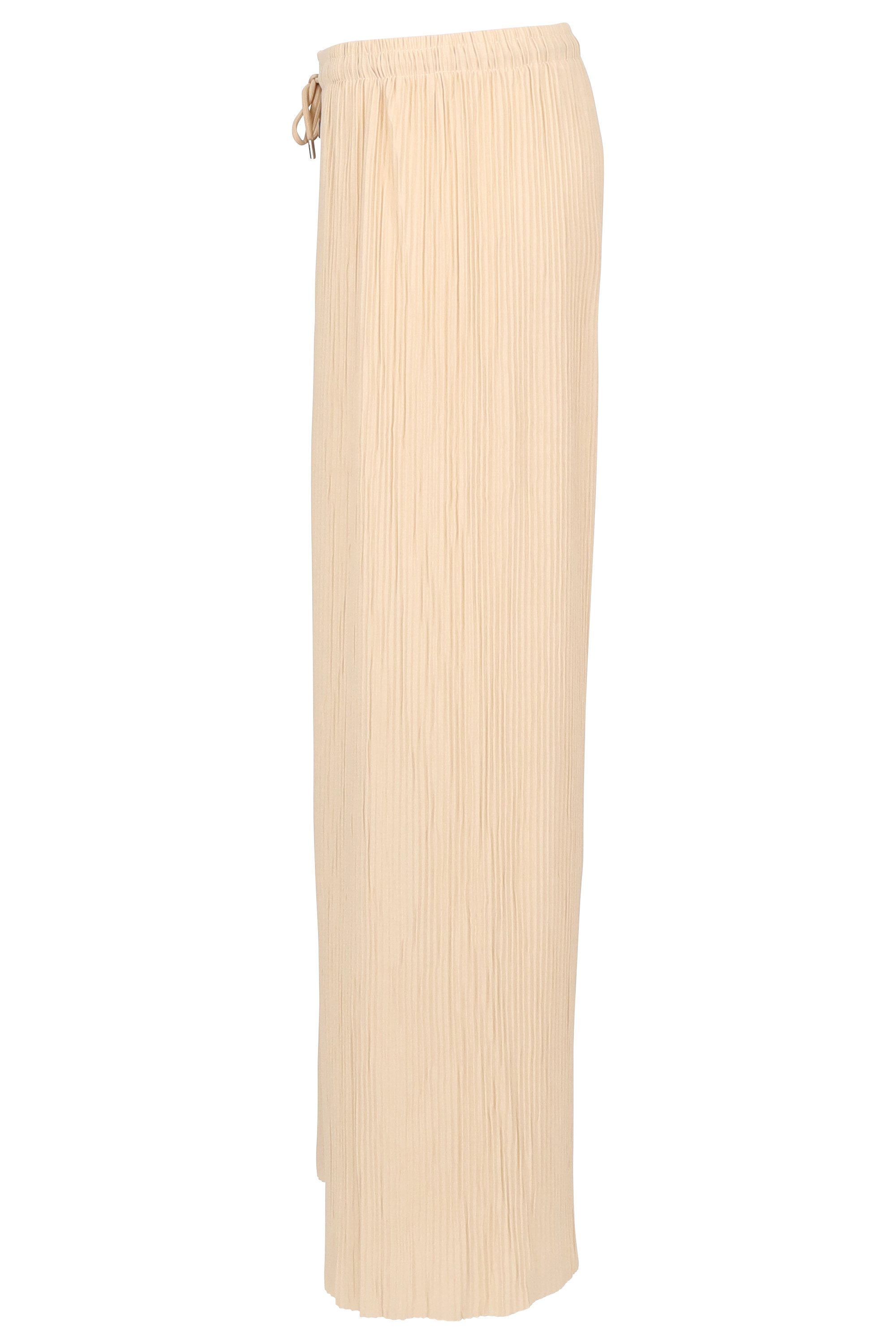 Easy Young Fashion Palazzohose Plisseehose 999 Sommerhose mit elastischem Bund