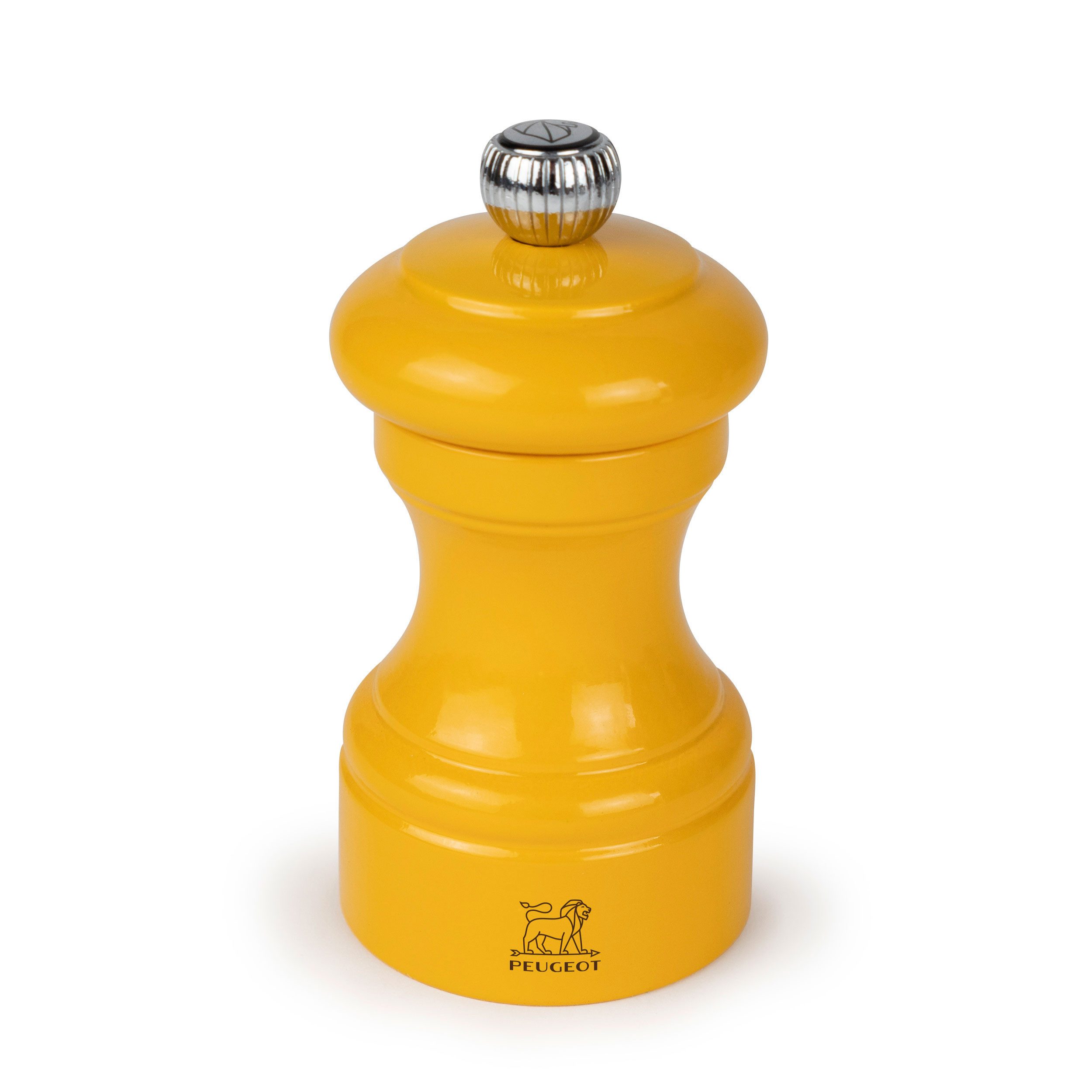 Pfeffermühle BISTRO 10cm Safrangelb Buchenholz Lackiert Stahlm Manuell
