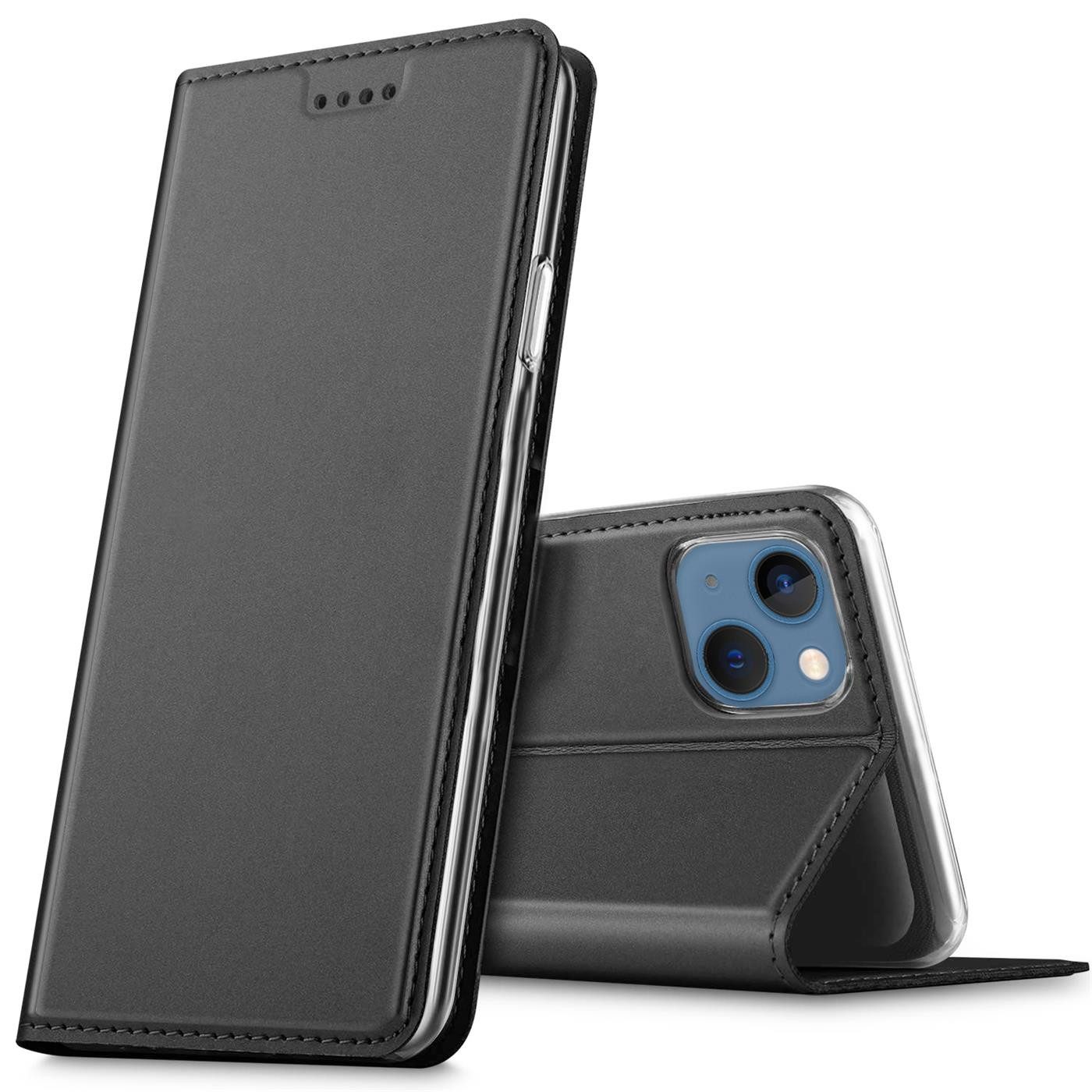 CoolGadget Handyhülle Magnet Case Handy Tasche für Apple iPhone 13 Mini 5,4 Zoll, Hülle Klapphülle Ultra Slim Flip Cover für iPhone 13 Mini Schutzhülle