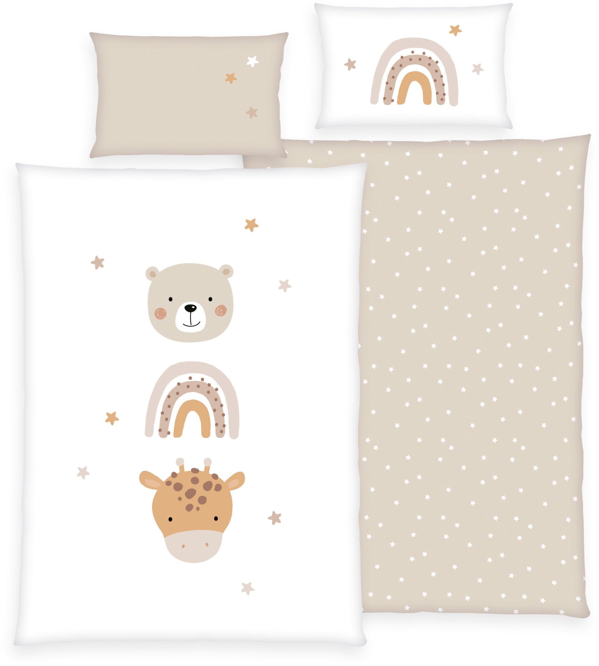 Baby Best Renforcé Wende-Bettwäsche Little friends 40x60 / 100x135 cm