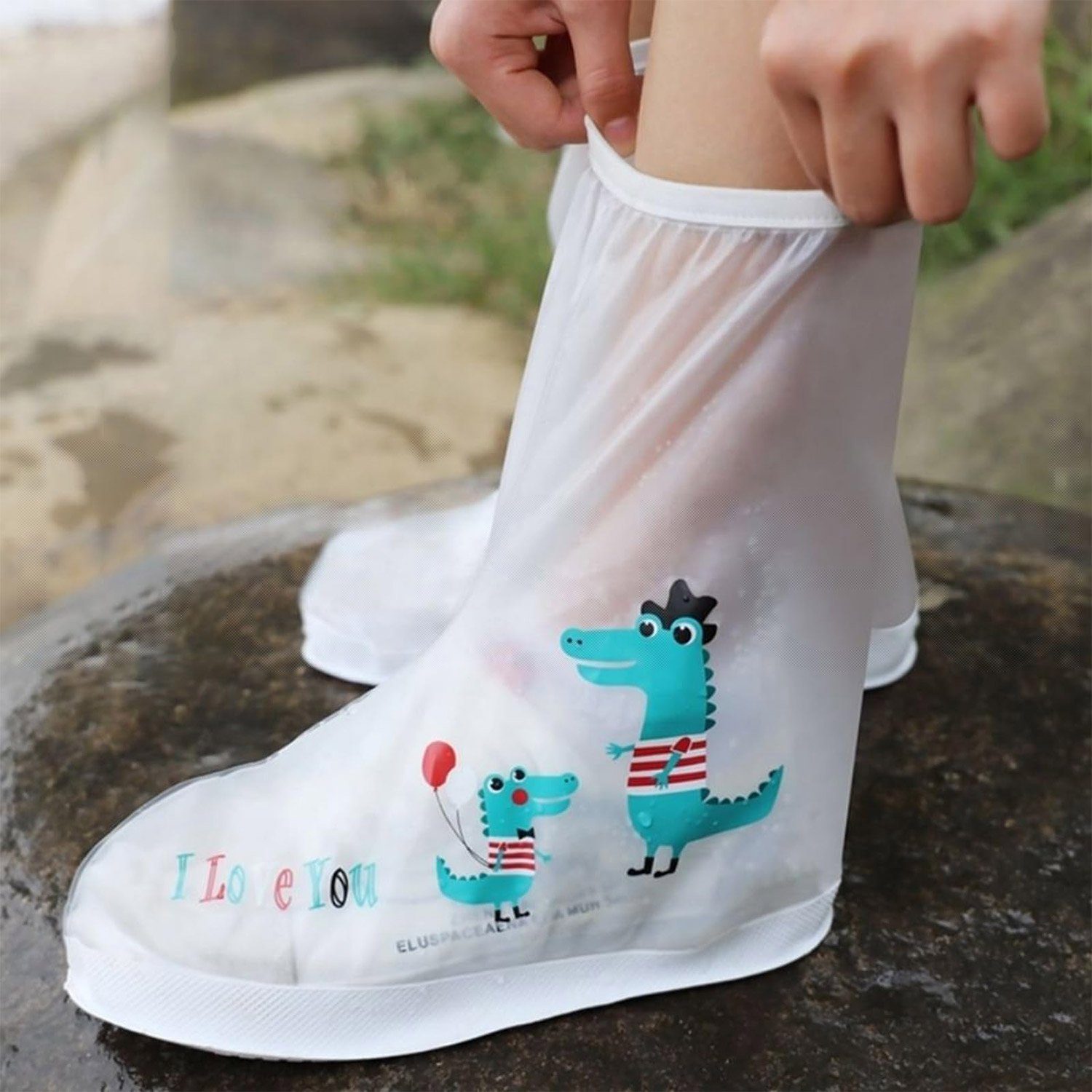Wasserdicht Regenschutz Schuhabdeckungen Schuhüberzieher Überzieher Daisred Rosa