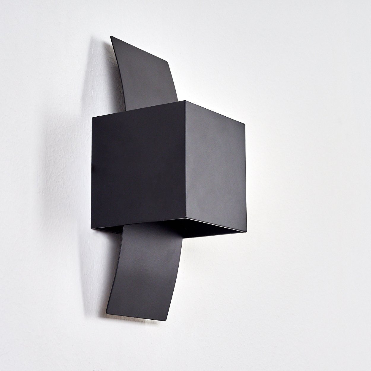 hofstein Wandleuchte »Vols« Zimmerlampe aus Metall in Schwarz, ohne Leuchtmittel, Wandlampe mit Up & Down Lichteffekt, 1xG9
