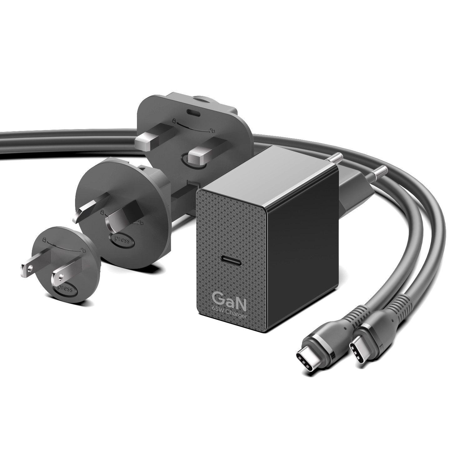 HKY GaN 65W Schnellladegerät Ladekabel für Soundboks Go 4 Gen 4, Netzteil (Kompatibel mit Anker SoundCore 2, Wireless Bluetooth Lautsprecher)