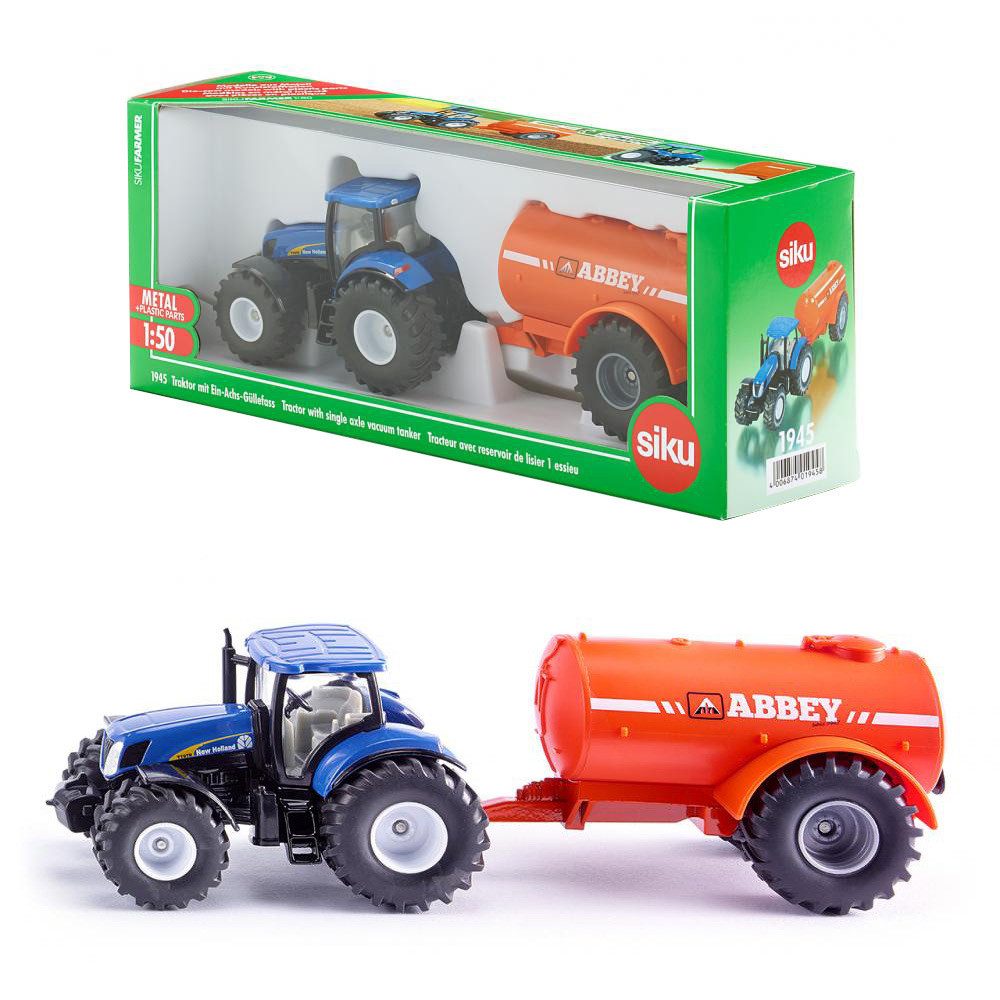 SIEPER Modelltraktor siku New Holland mit Ein-Achs-Güllefass 1:50