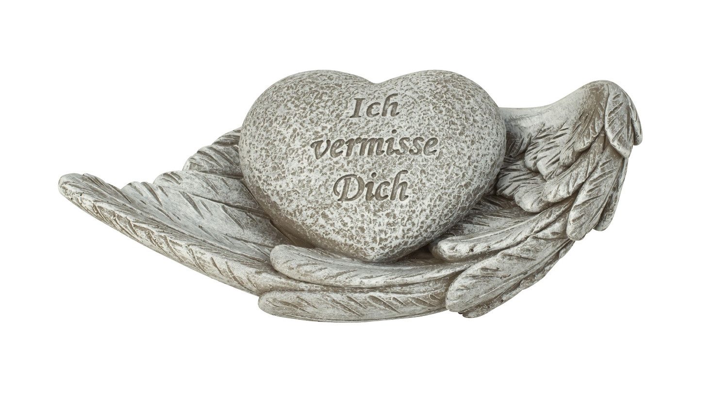 LB H&F Lilienburg Dekofigur Grabdeko Grabschmuck Engelsflügel Engel Grabengel (Figur Dekoration Geschenk Grab Trauerschmuck Trauerdeko Beerdigung Dekofigur Grabdekoration Herbst Winter Frühling Ostern Ideen Mitbringsel Geschenk Deko Bestattung Grabtafel pflegeleicht mitbringen Hund Katze modern Trauergeschenk Mutter Spruch Urnengrab Tiergrab Sommer Gedenkfigur Papa Mama Vater Grabdenkmal Grabschale, Gartendeko Trauergeschenk Urnengrab Gedenkfigur Allerheiligen), Spruch Grabfigur Friedhof Grabgesteck ICH VERMISSE DICH wetterfest