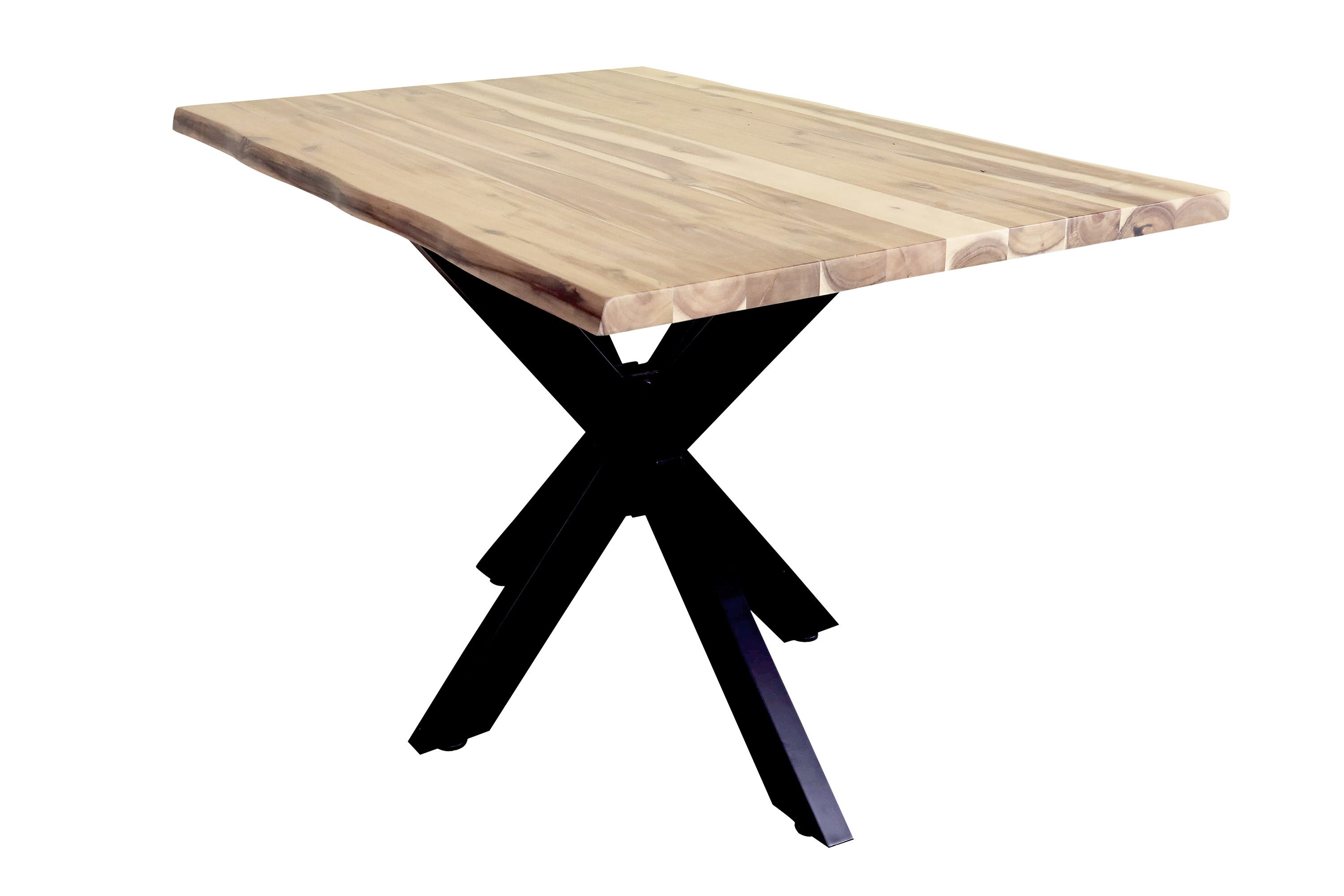 SAM® Esstisch Kawa, Akazienholz, echte Baumkante, Metallgestell Spider-Form