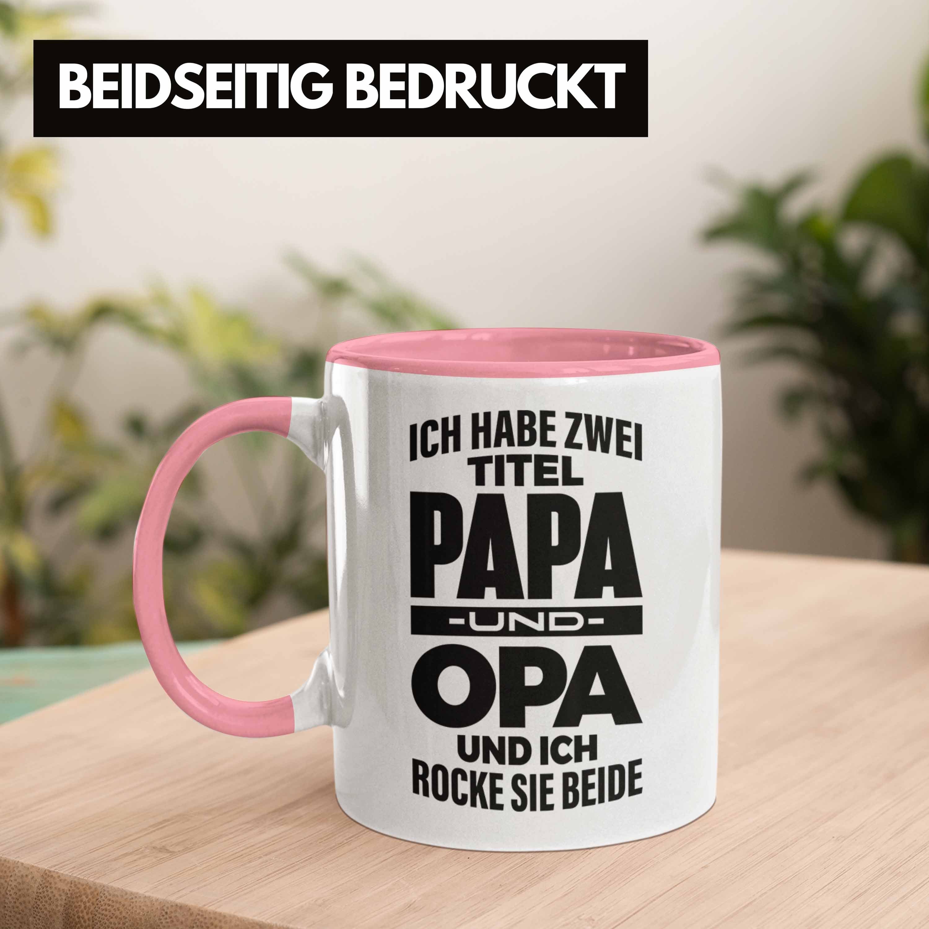 Lustige Weihnachten Tasse Papa Opa für Opa Rosa Trendation Tasse und Tasse Geburtstag Geschenk Opa - Bester Trendation