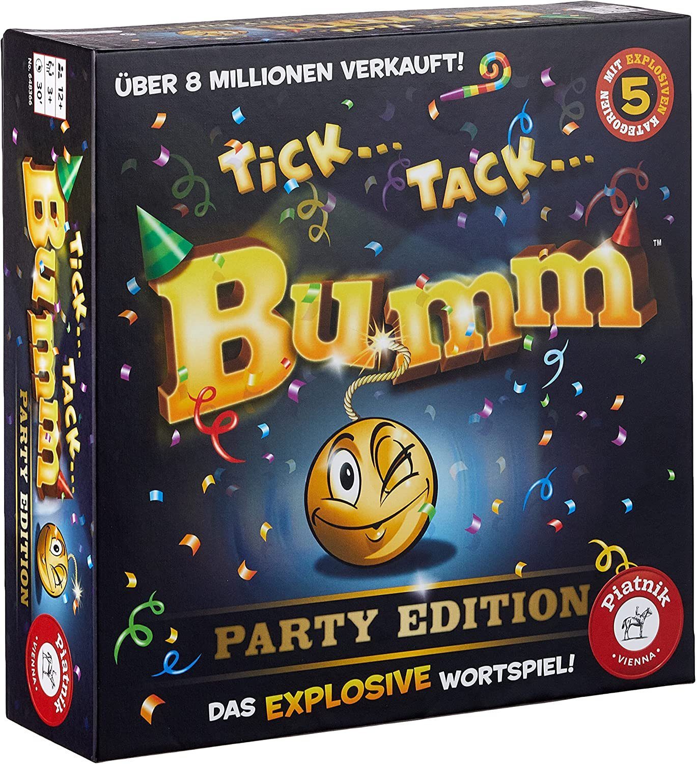 Party - Tick Tack Piatnik Wissenspiel Spiel, Bumm Edition