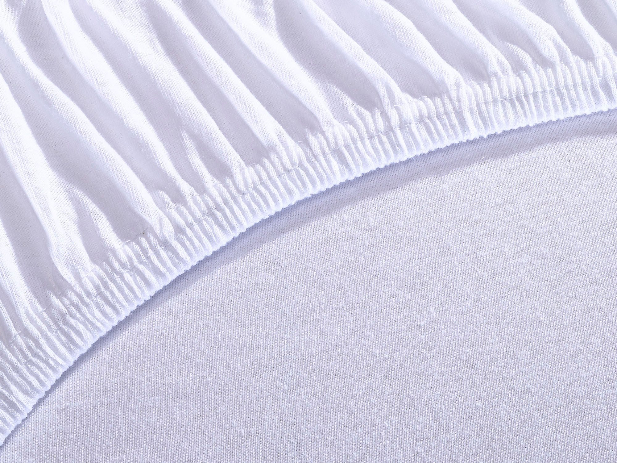Visaggio Spannbettlaken Jersey aus 100% Baumwolle Boxspringbett / Wasserbett Spannbetttuch, Jersey, Gummizug: rundum, Spannbettlaken, für Matratzenhöhen bis 32  – Bild 4 von 4