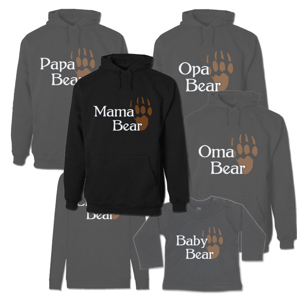 G-graphics Kapuzenpullover Familie Bear (Familienset, Einzelteile zum selbst zusammenstellen) Kinder & Erwachsenen-Hoodie & Baby Sweater