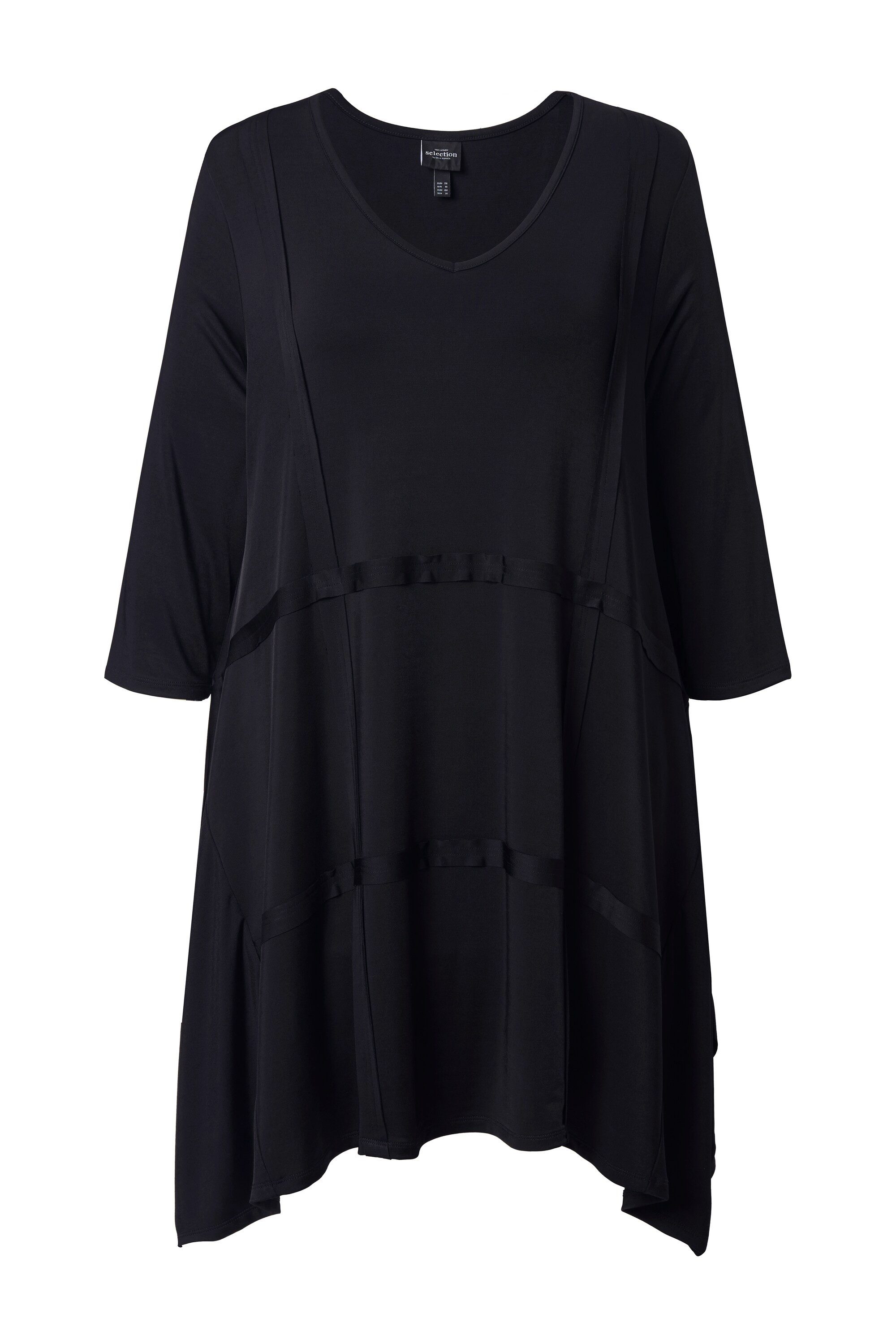 Ulla Popken Jerseykleid Slinky Kleid mit Zipfelsaum günstig online kaufen
