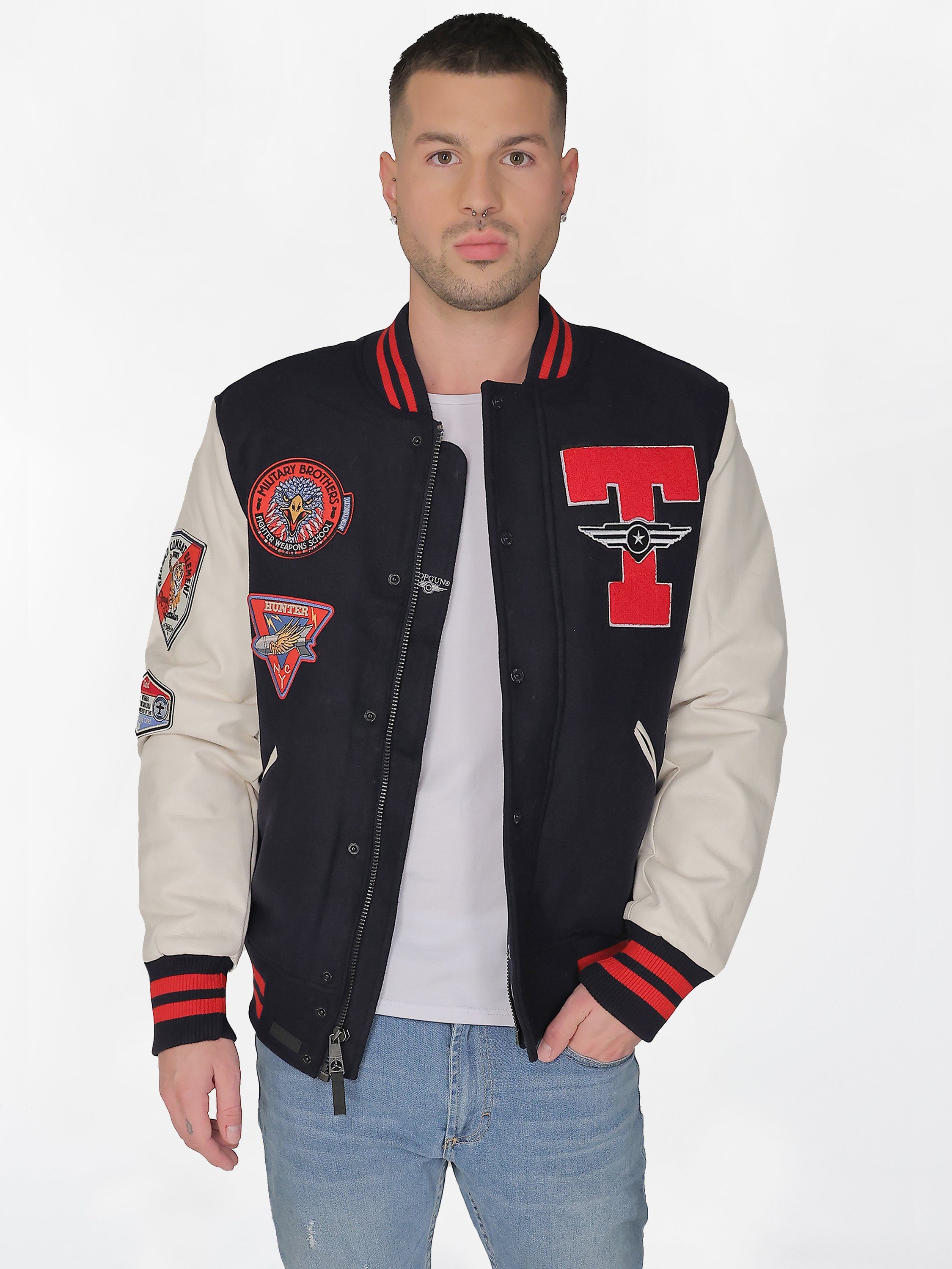 TOP GUN Bomberjacke TG22015 navy/cream