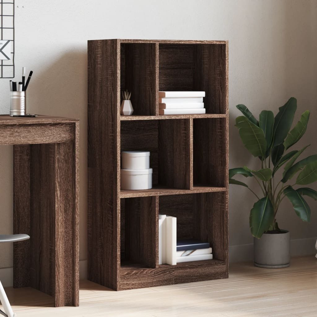 vidaXL Bücherregal Bücherregal Braun Eichen-Optik 57x28,5x107,5 günstig online kaufen