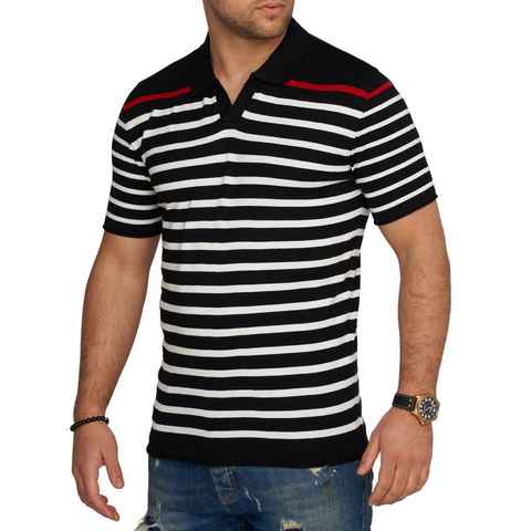 CARISMA Poloshirt CROLITE Strick Kurzarm Polo T-Shirt Stripe