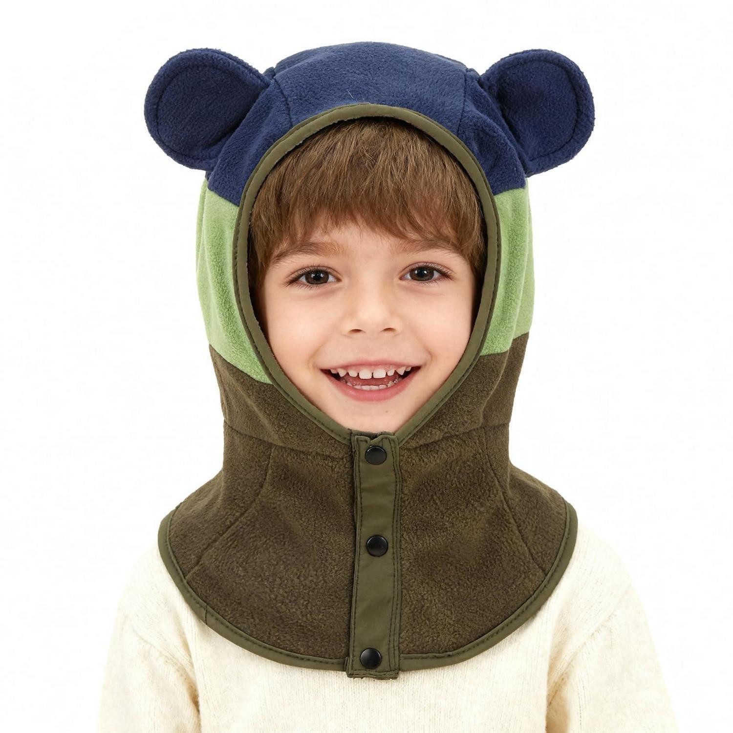 Sturmhaube Sturmhaube Kinder Thermo Fleece Balaclava Winddicht 3in1 Blau