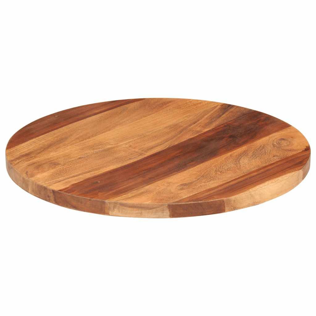 vidaXL Tischplatte Tischplatte Massivholz Rund 25-27 mm 50 cm (1 St)