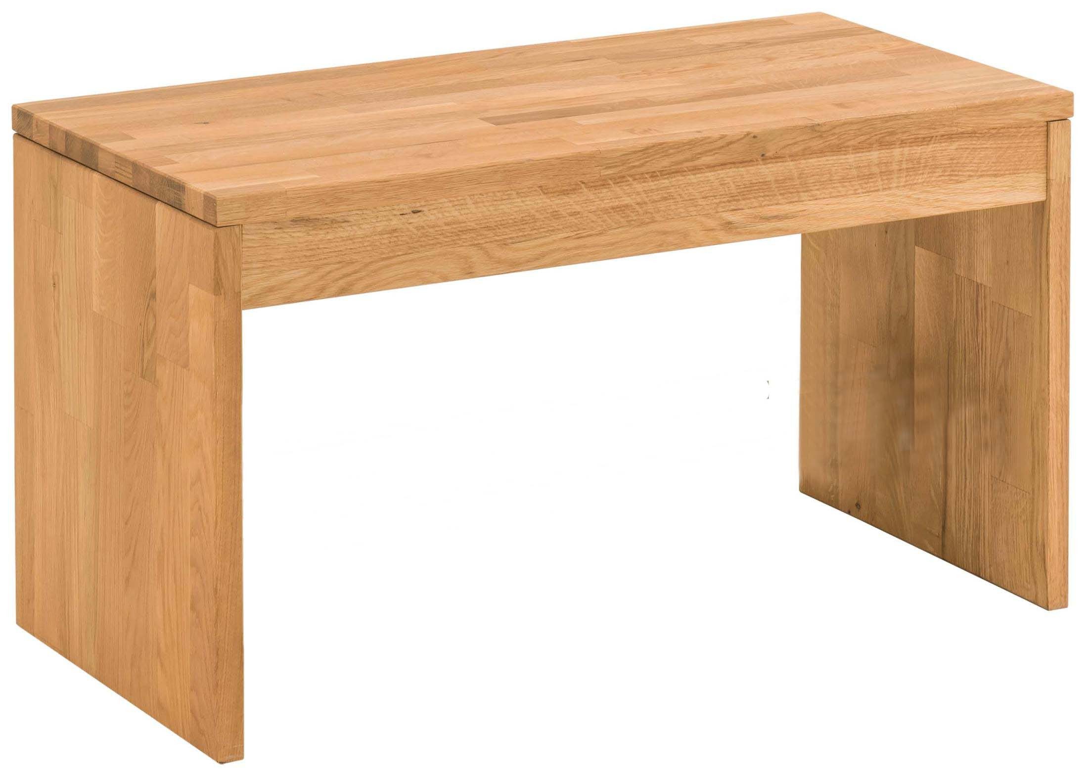 Trendmöbel24 Bank Garderobenbank Sitzbank KIRSA 82 cm Wildeiche massiv (1x Garderobenbank)