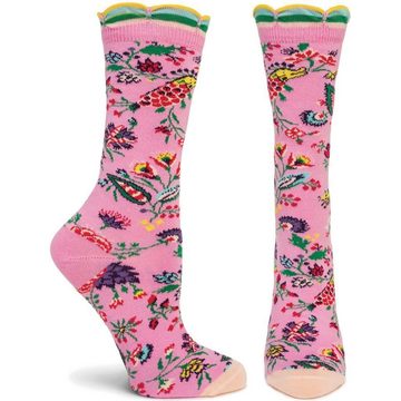 Ozone Socken OZONE  4er Set Damen Socken  Toile De Jouy Collection  Unisize  Komfort & Stil  Geschenkset Blumen, Vogel, Engel, Fantasie