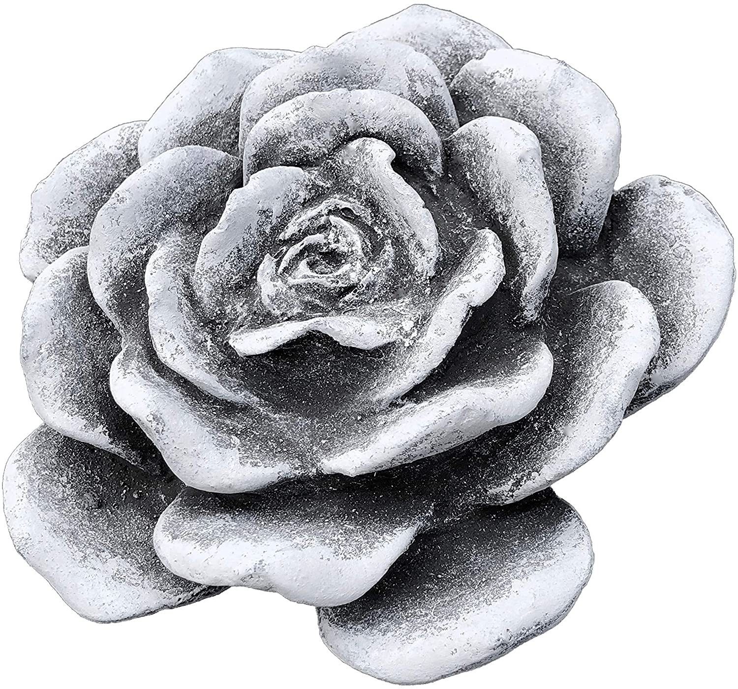 Stone and Style Gartenfigur Frostfeste grosse Steinblüte Rosenblüte