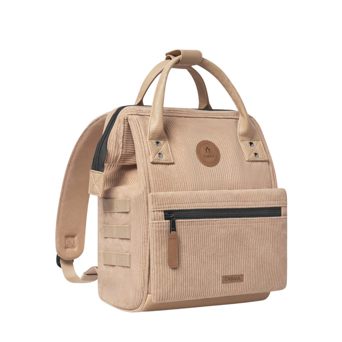 CABAIA Rucksack Luxor (Set, 3-tlg., inkl. 2 auswechselbaren Vordertaschen), Tagesrucksack mit austauschbaren Vordertaschen