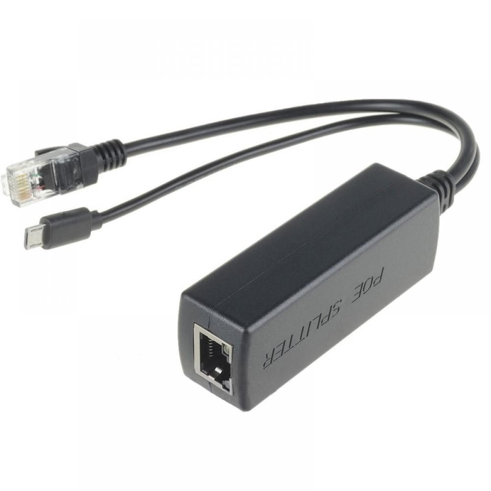 PoE Splitter RJ45 48V > Micro USB 5V / 2,5A Netzwerk-Adapter
