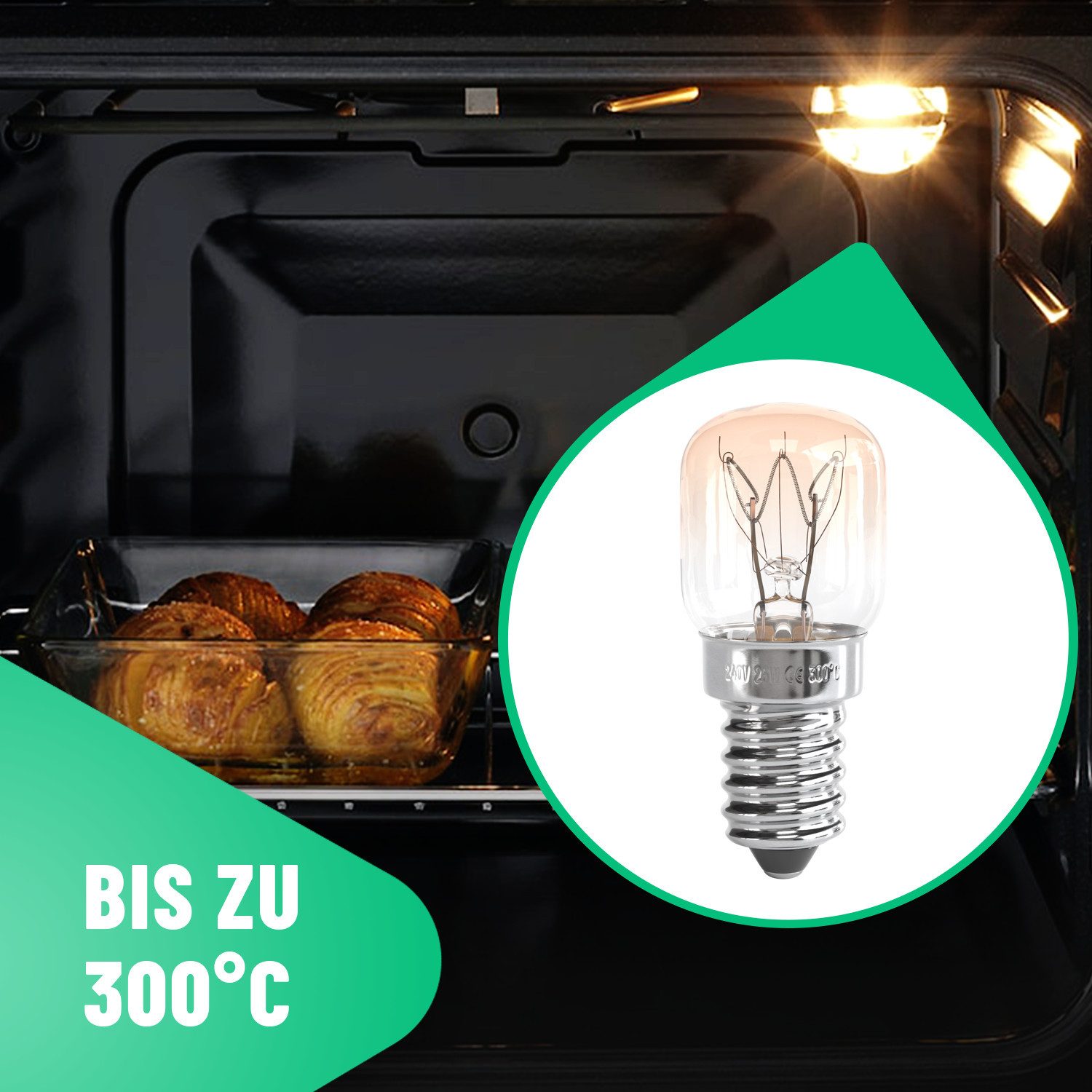greate. Spezialleuchtmittel 2x E14 Backofenlampe 25W günstig online kaufen