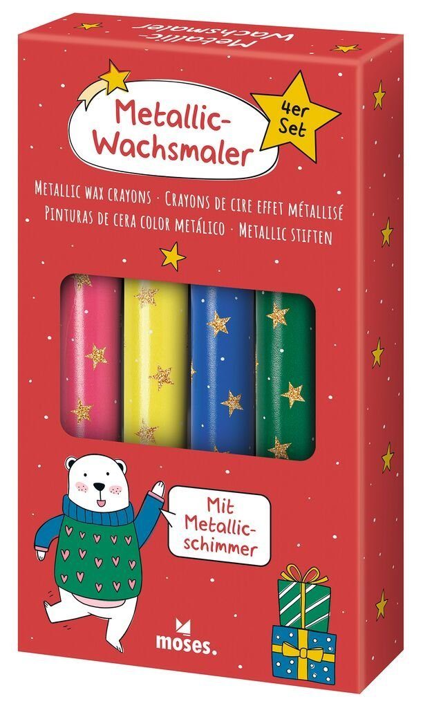 Wachsmalstift moses Sternenstaub 4er Set Metallic-Wachsmaler