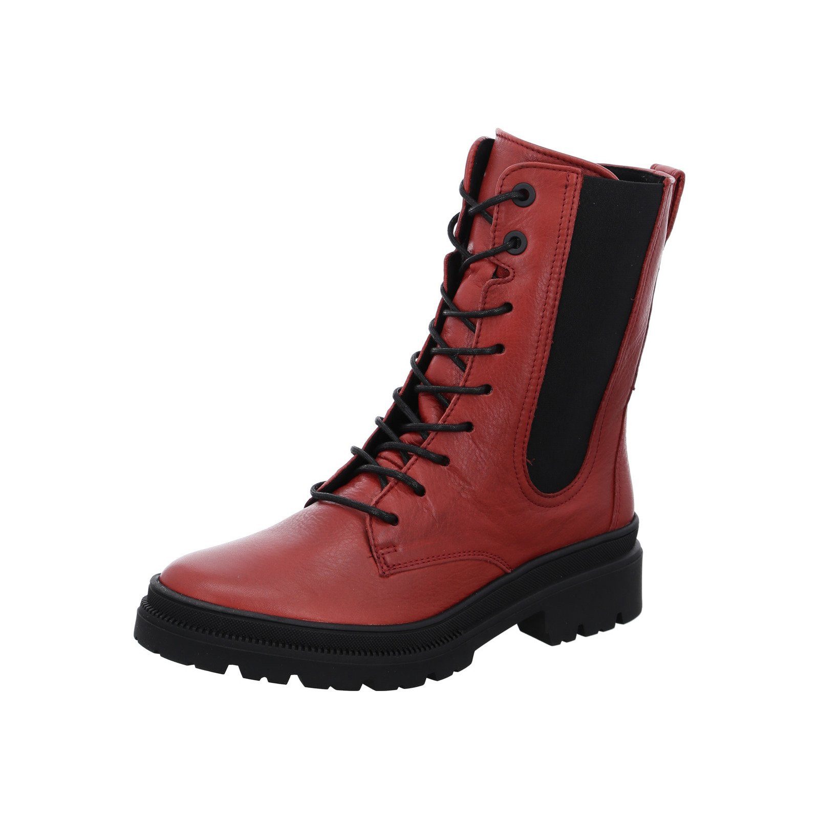 Ara Dover - Damen Schuhe Stiefelette Stiefel Glattleder rot