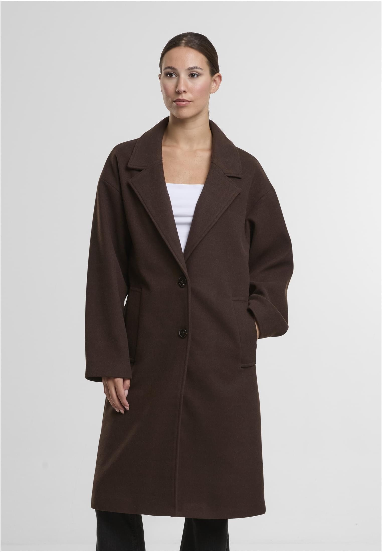 URBAN CLASSICS Outdoorjacke Ladies Oversized Long Coat Damenmantel