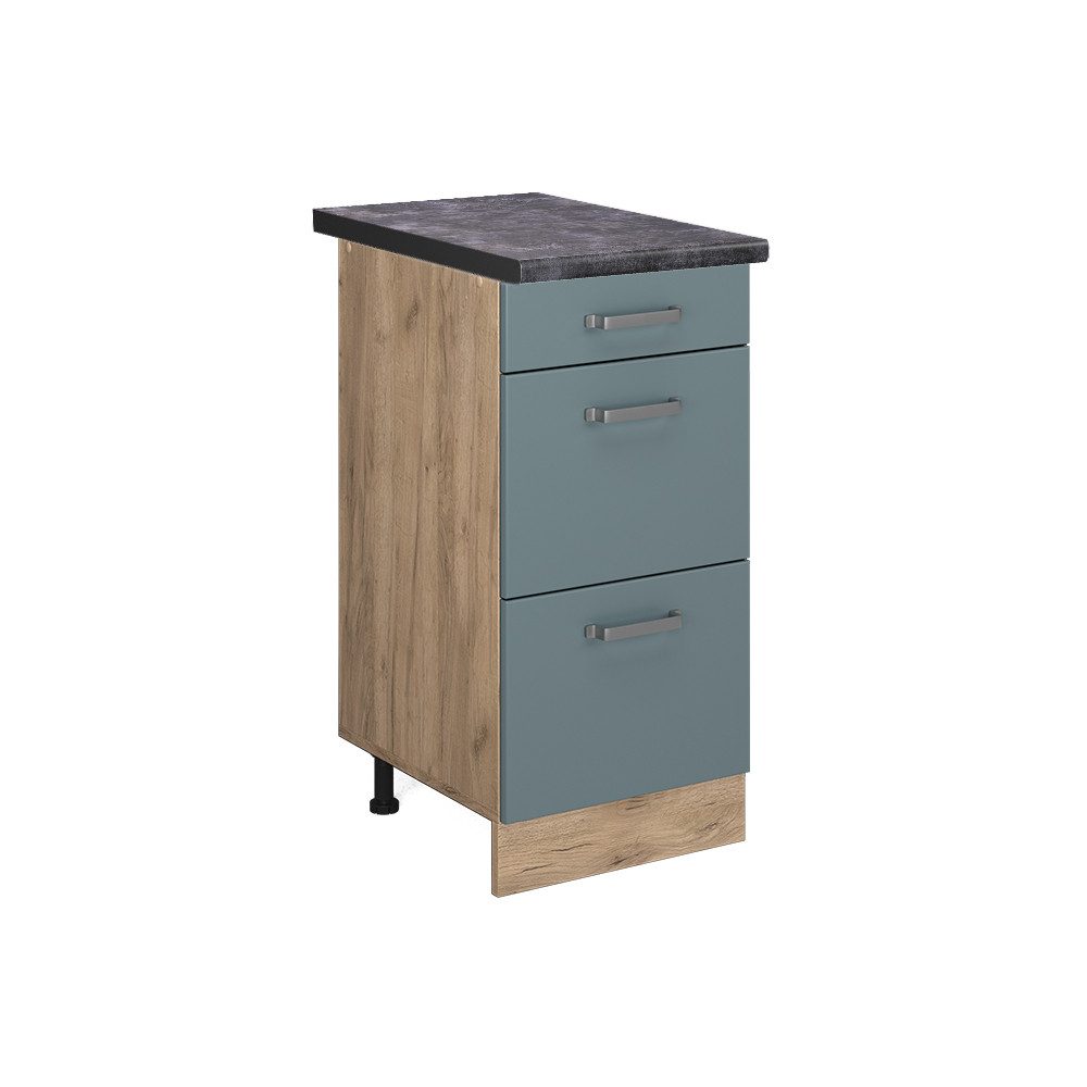 Vicco Unterschrank R-Line, Blau-Grau/Goldkraft Eiche, 40 günstig online kaufen
