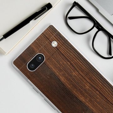 DeinDesign Handyhülle Nussbaum Holzoptik Holz Nußbaum Holzlook, Google Pixel 7a Silikon Hülle Bumper Case Handy Schutzhülle